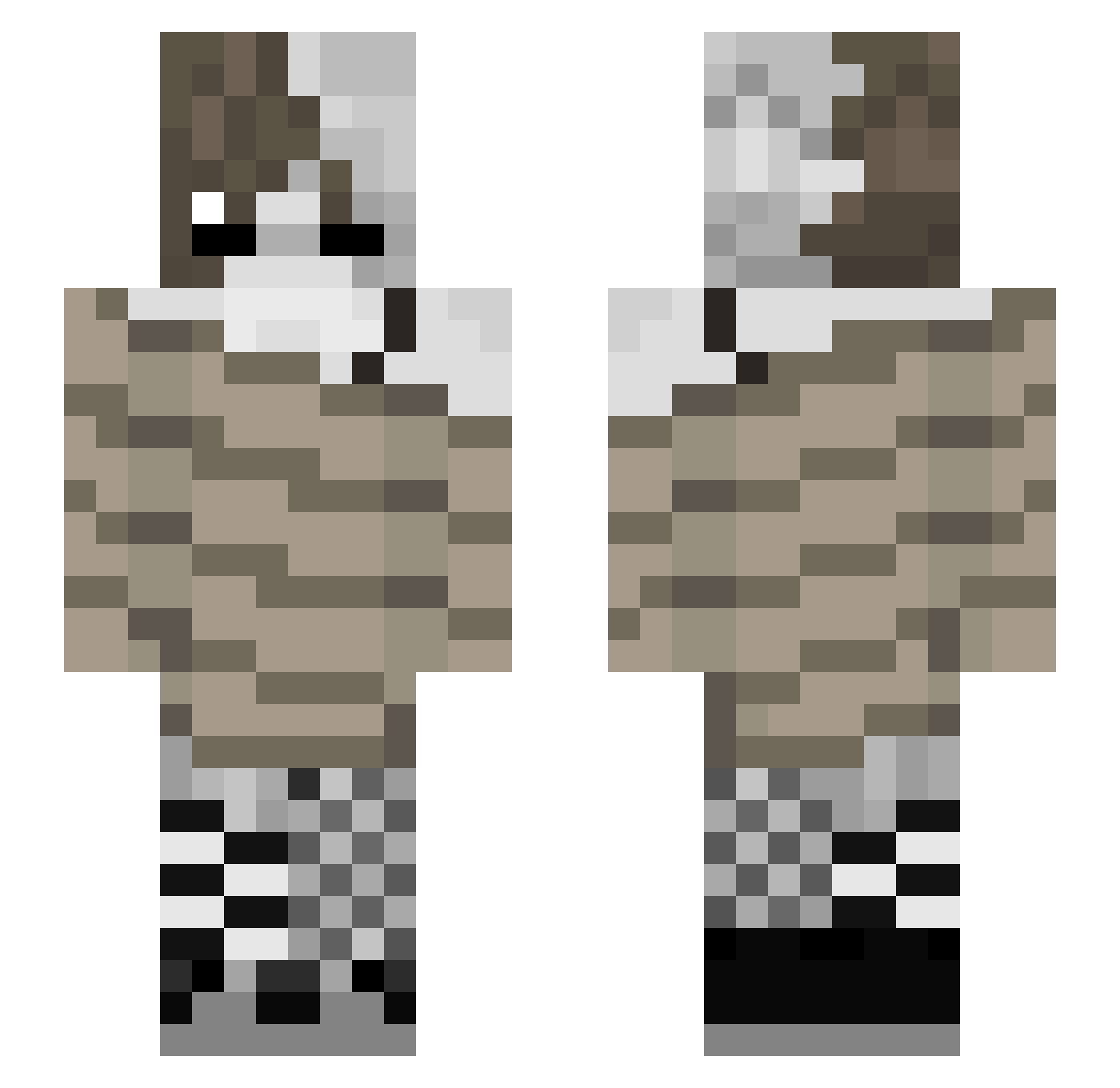 TheRandumRussian Minecraft skin, front and back view