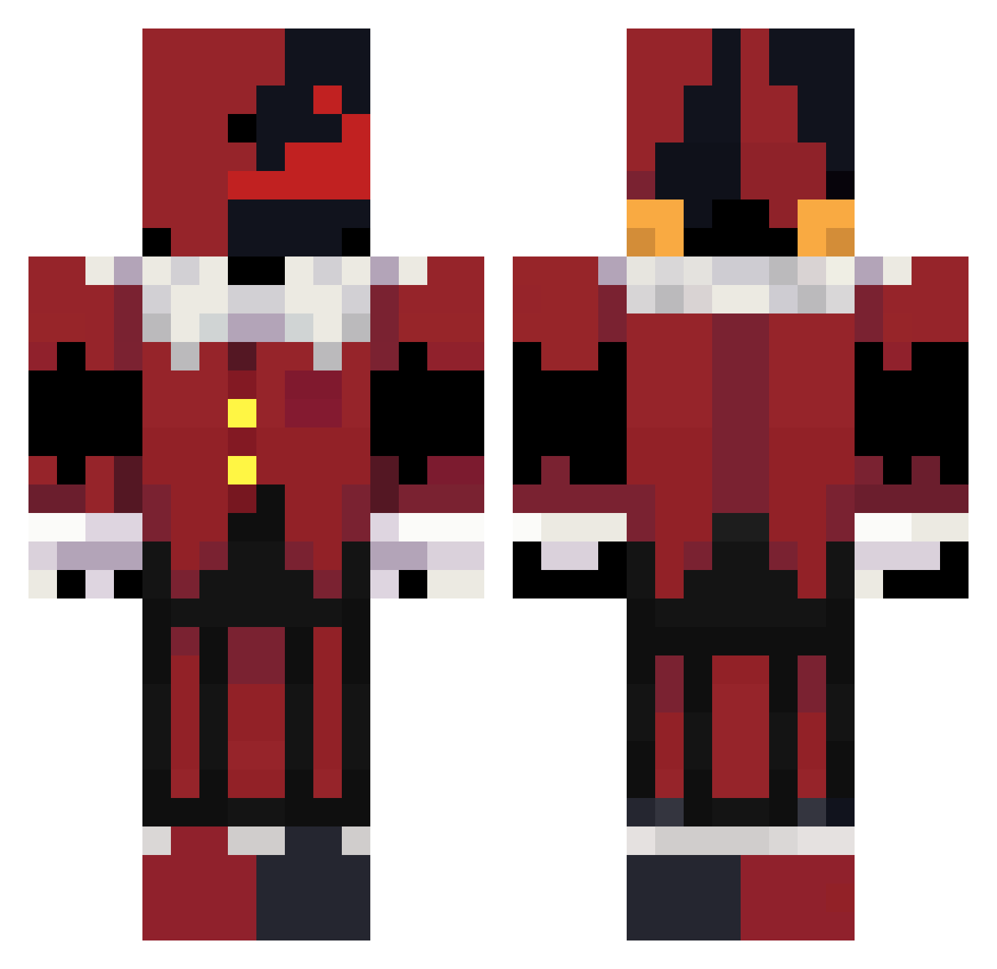 Elganglybruh Minecraft skin, front and back view