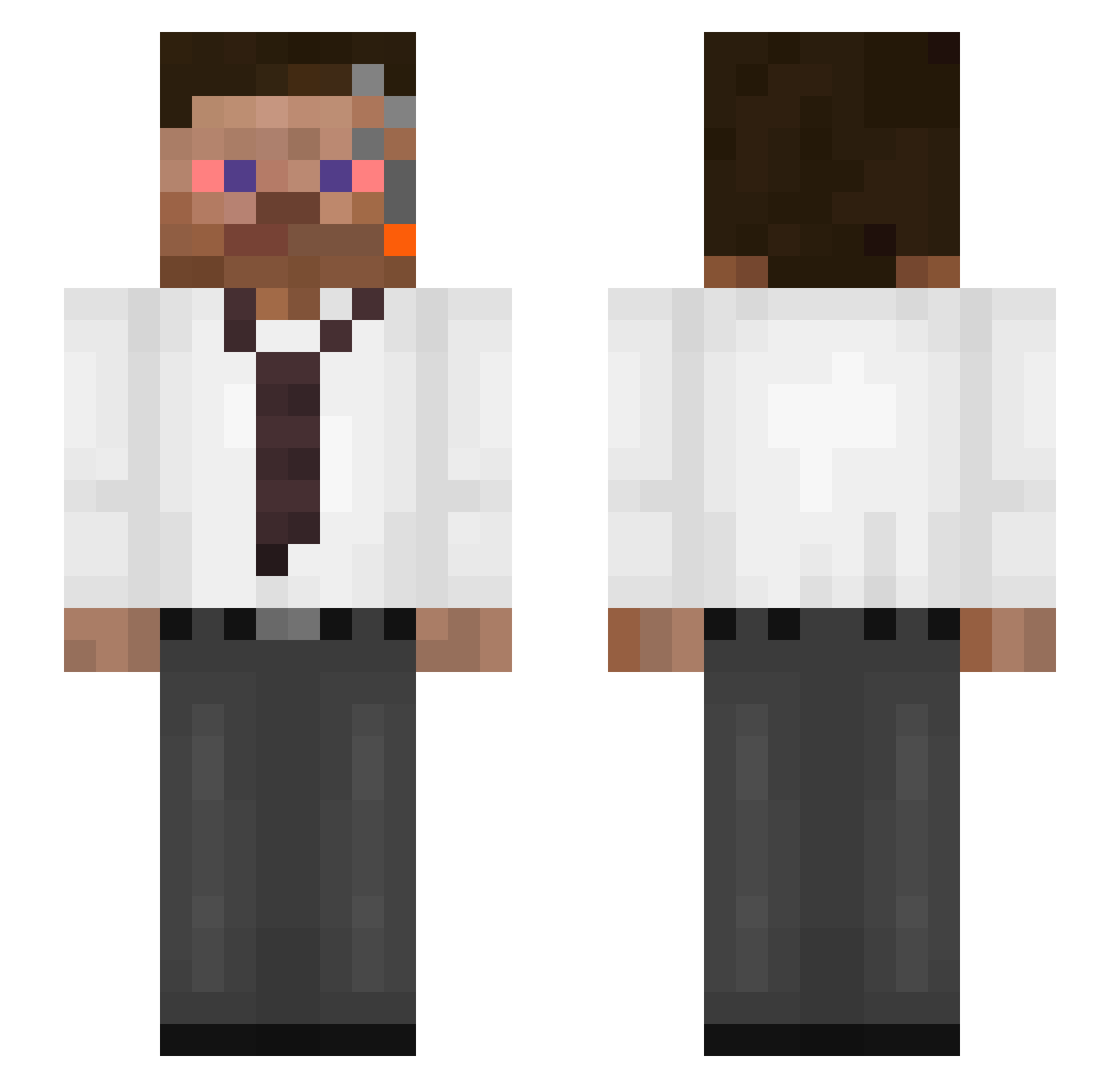 Roadman_MadPappu Minecraft skin, front and back view