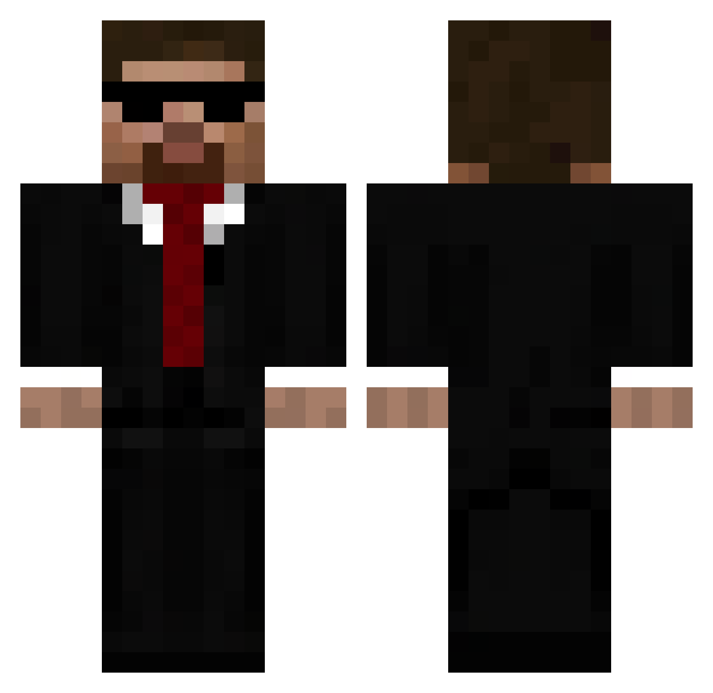 ataabr Minecraft skin, front and back view