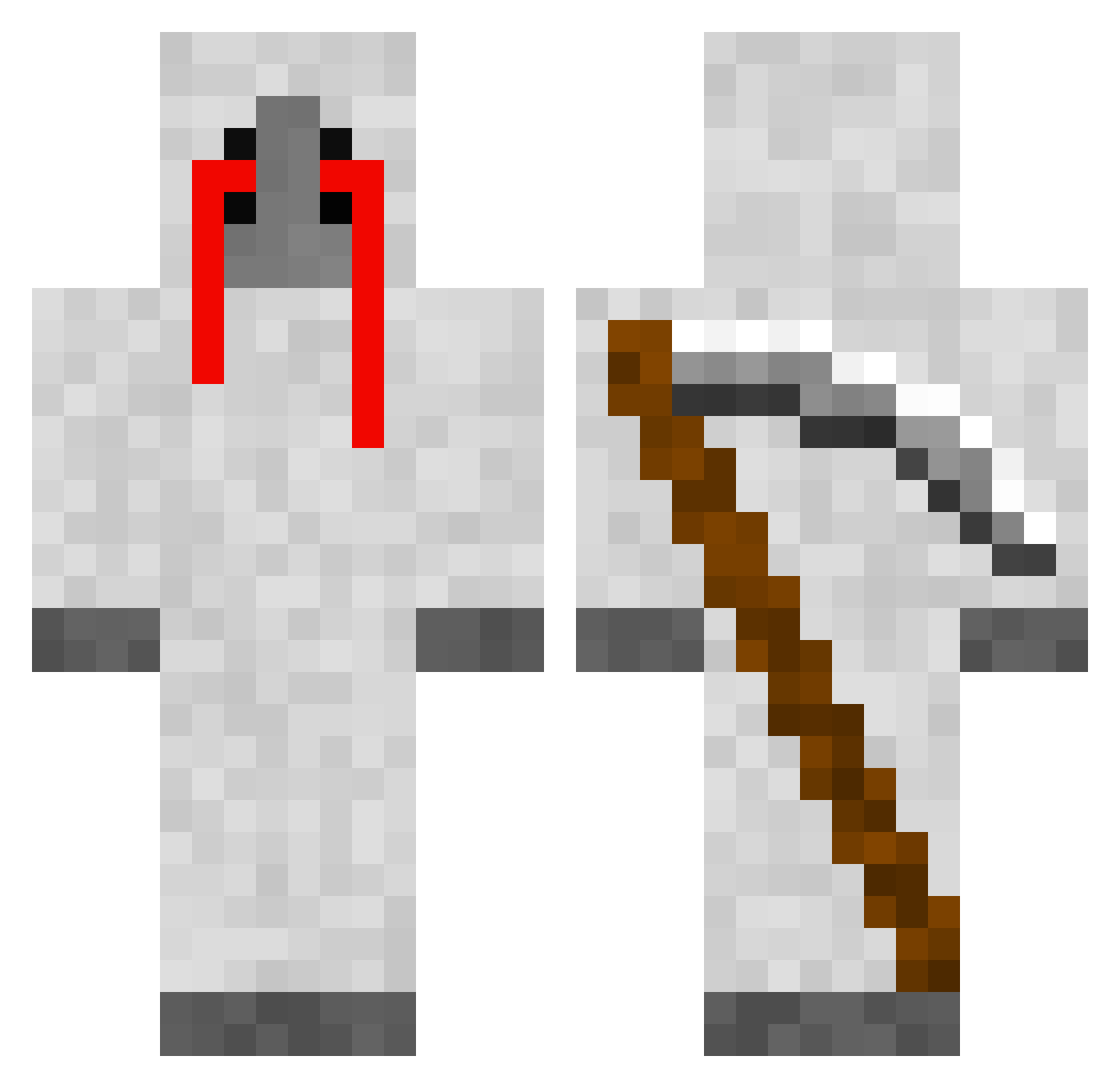 gesoo Minecraft skin, front and back view