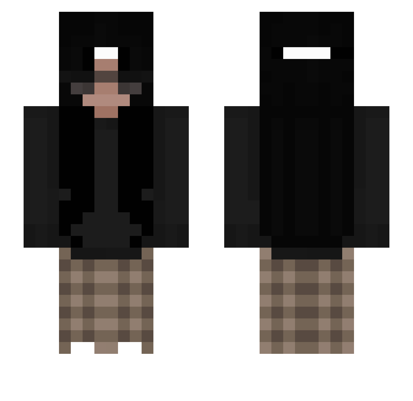 xihuan Minecraft skin, front and back view