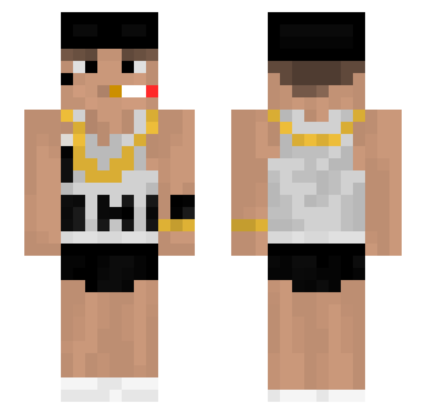 squishyGHG Minecraft skin, front and back view