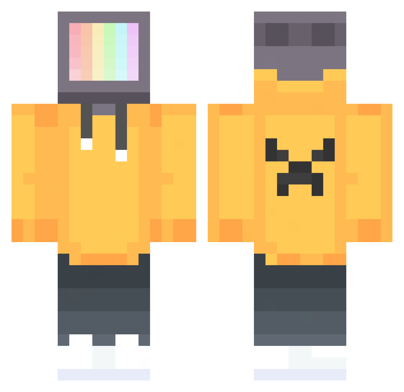 lorerose Minecraft skin, front and back view