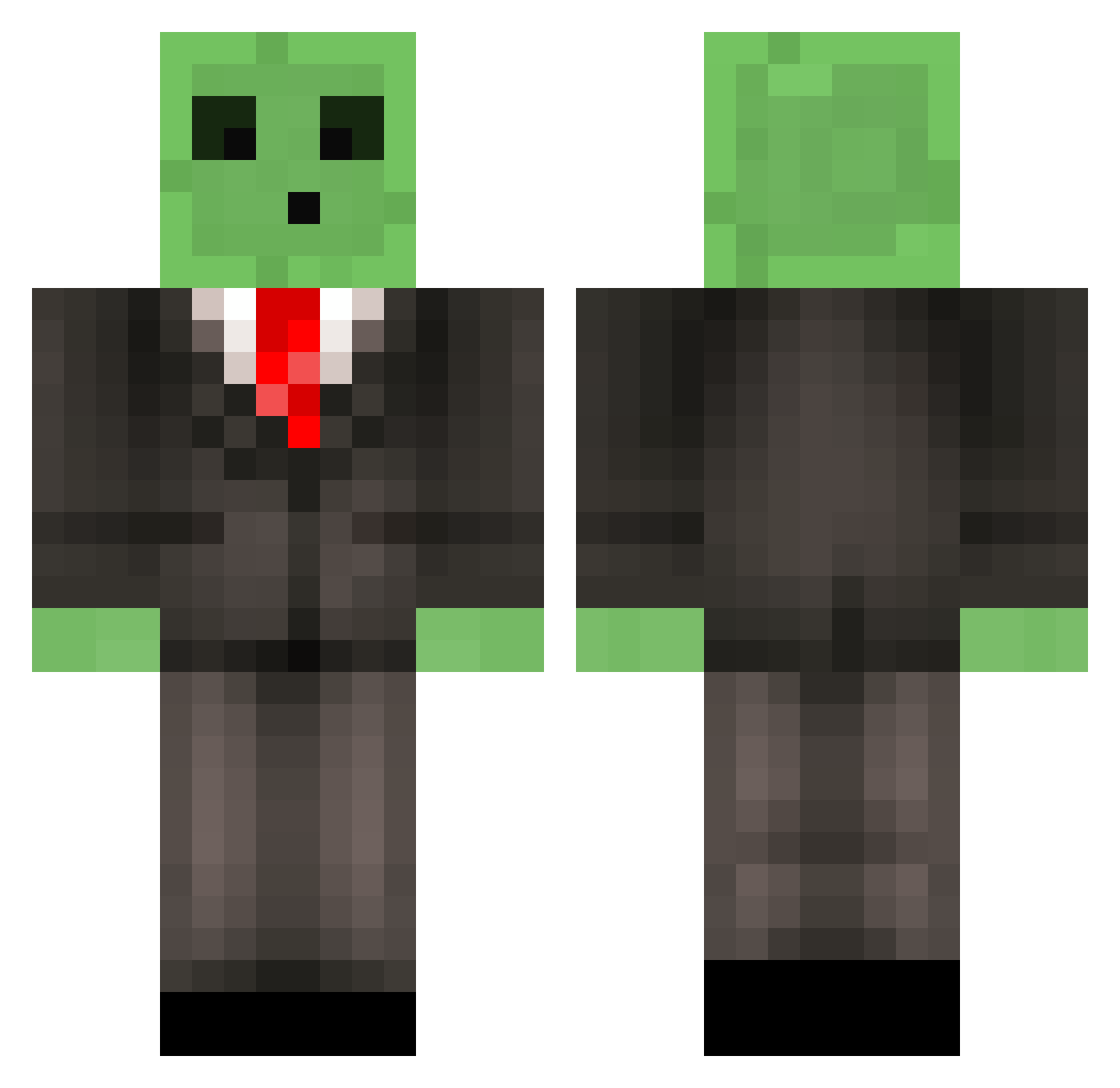 YummyDango Minecraft skin, front and back view
