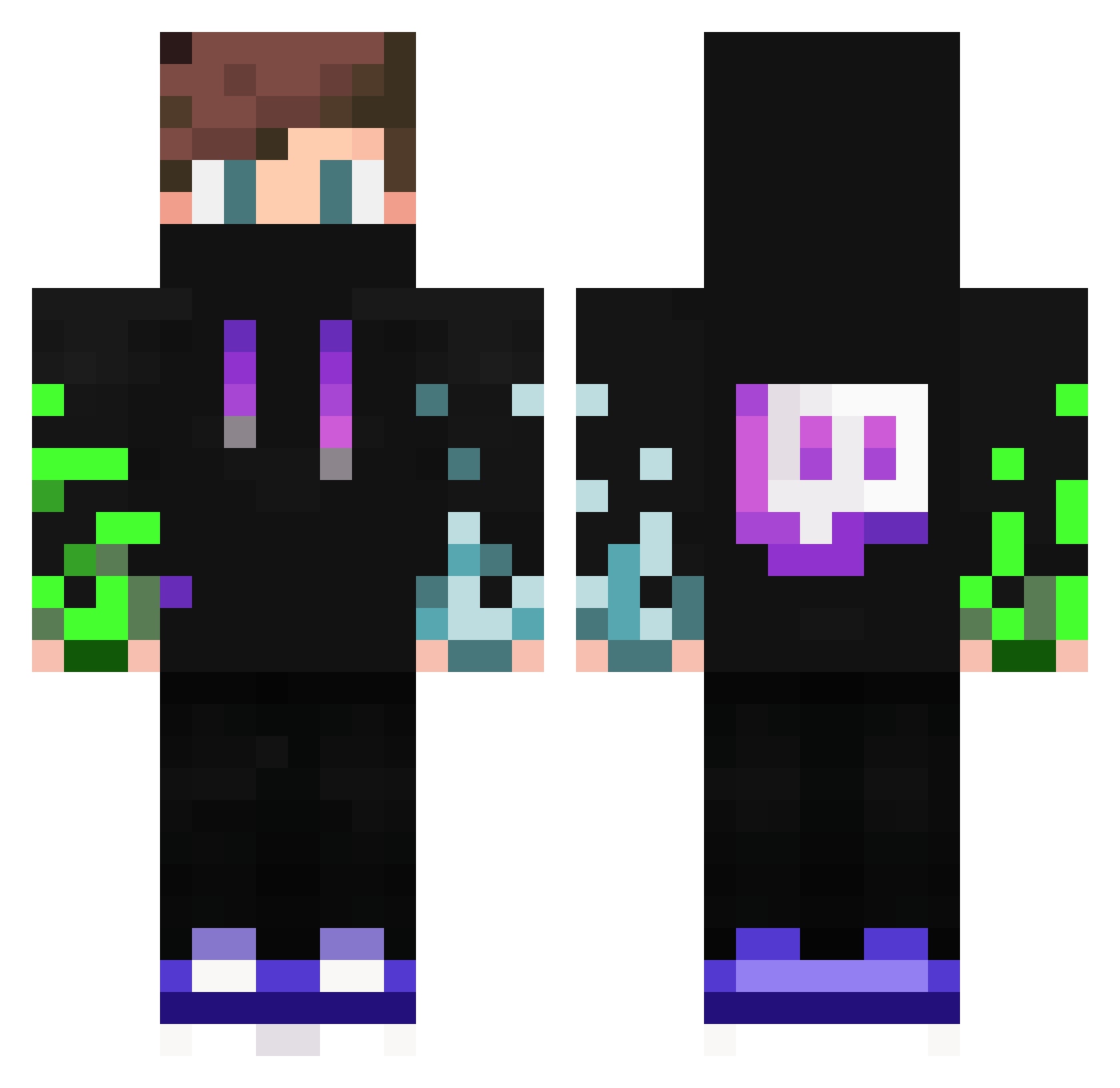 PeakEar22572820 Minecraft skin, front and back view