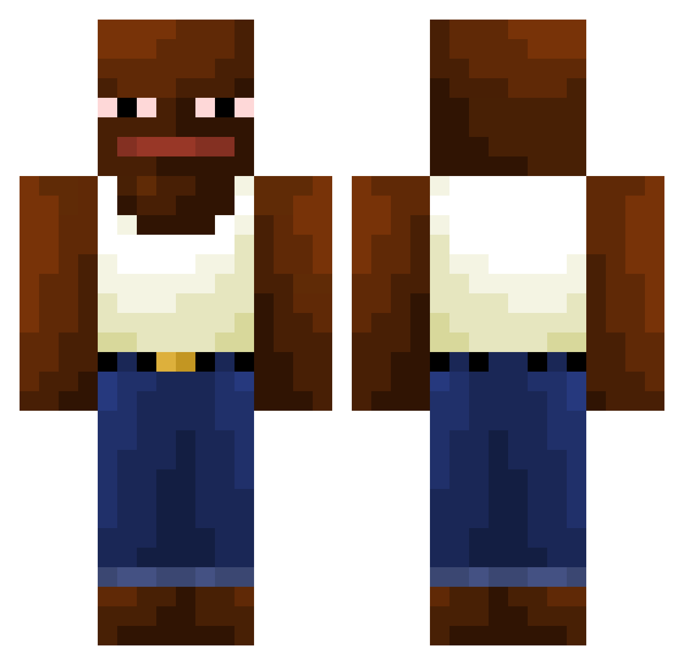 cralien Minecraft skin, front and back view