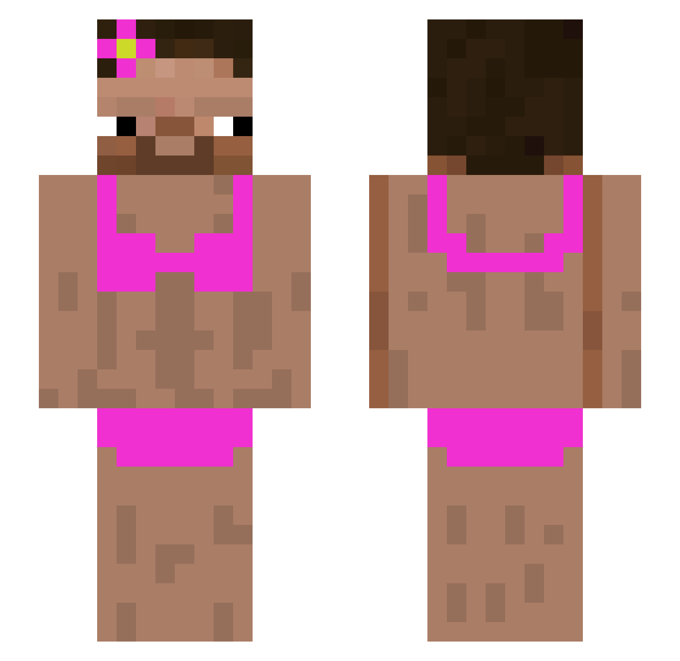 Jeanicke Minecraft skin, front and back view