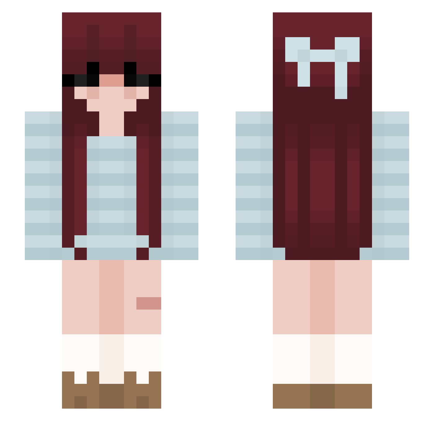 Iuiza Minecraft skin, front and back view