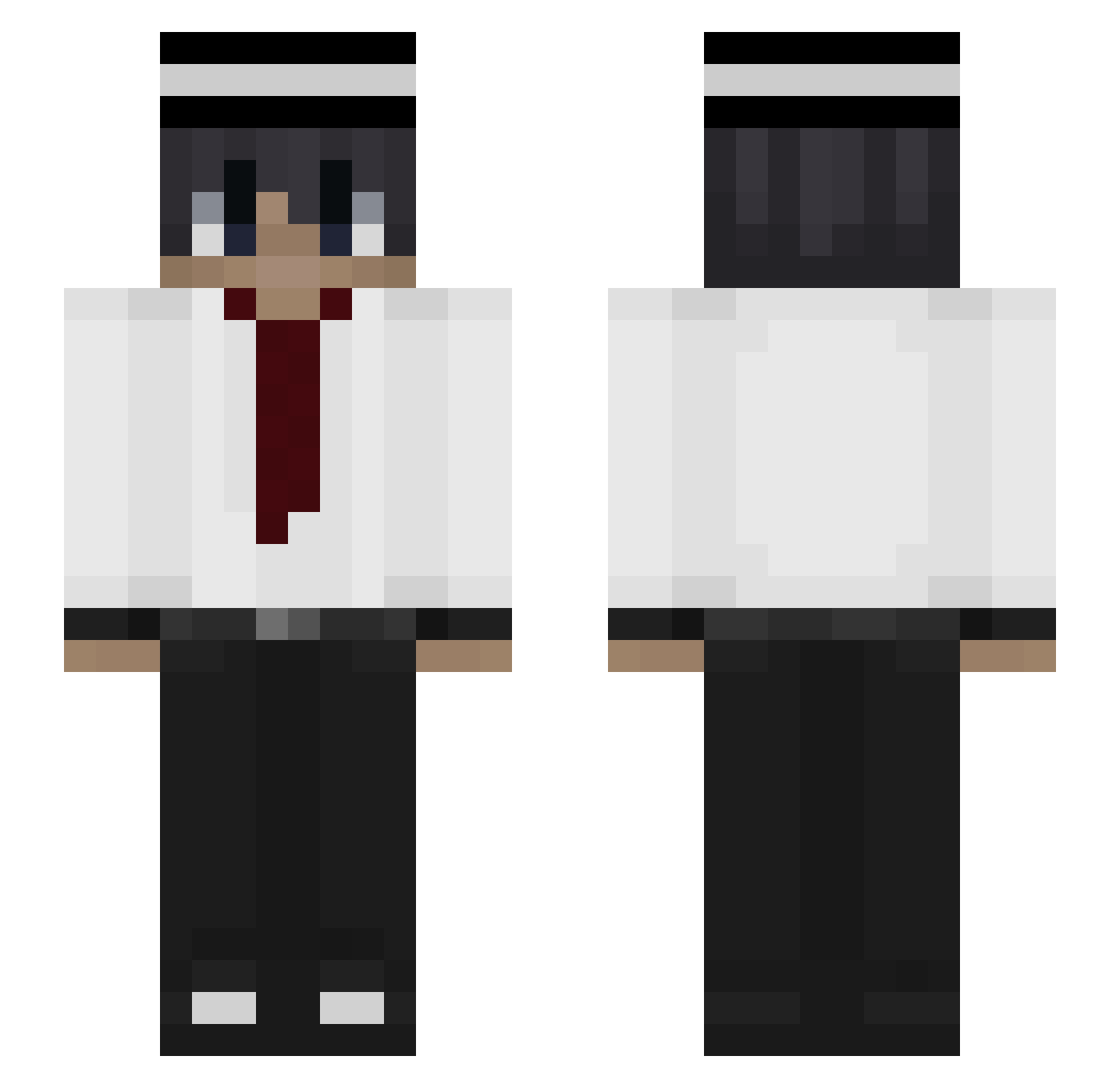 48Hate Minecraft skin, front and back view