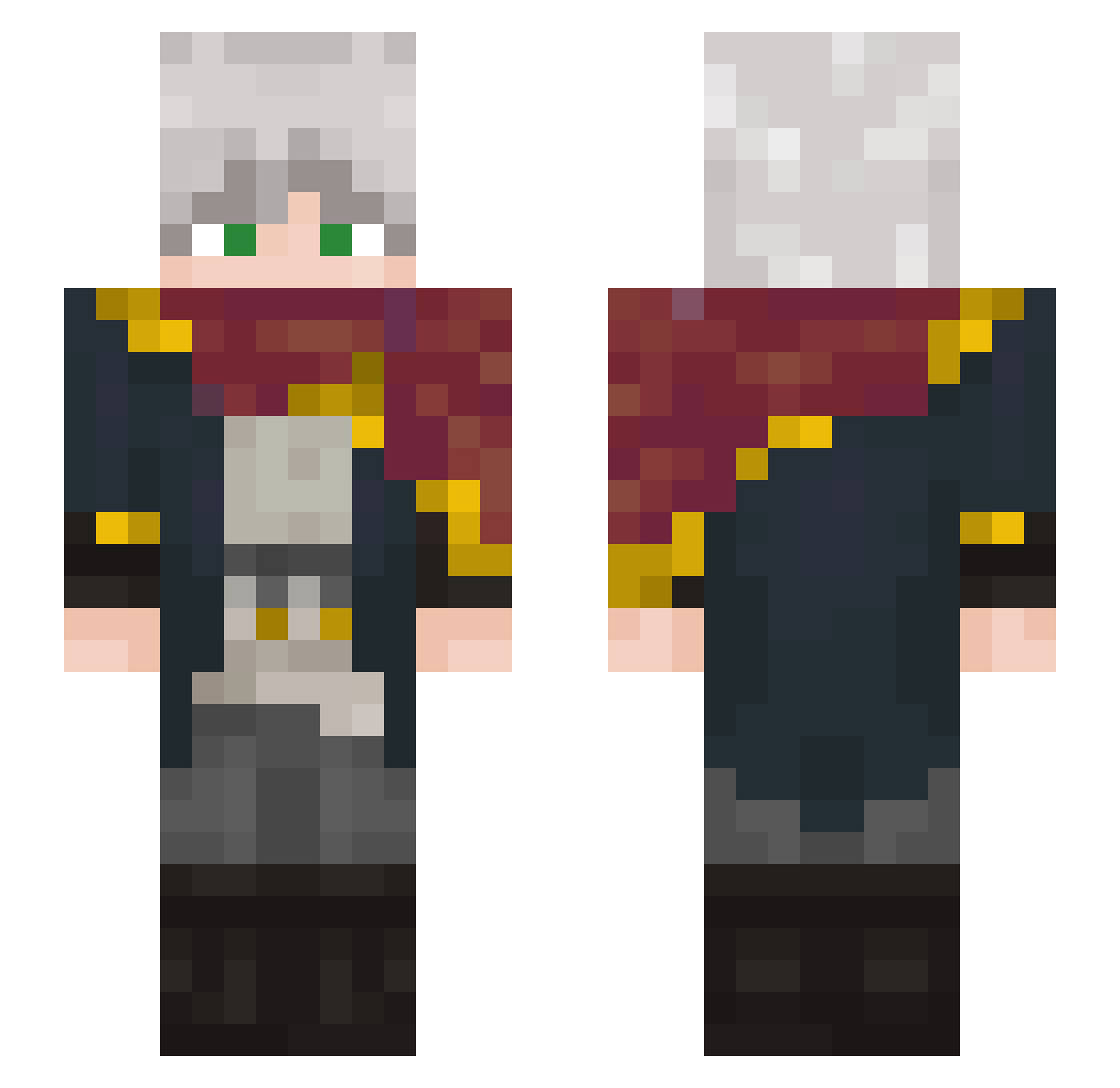 _Kejer_ Minecraft skin, front and back view