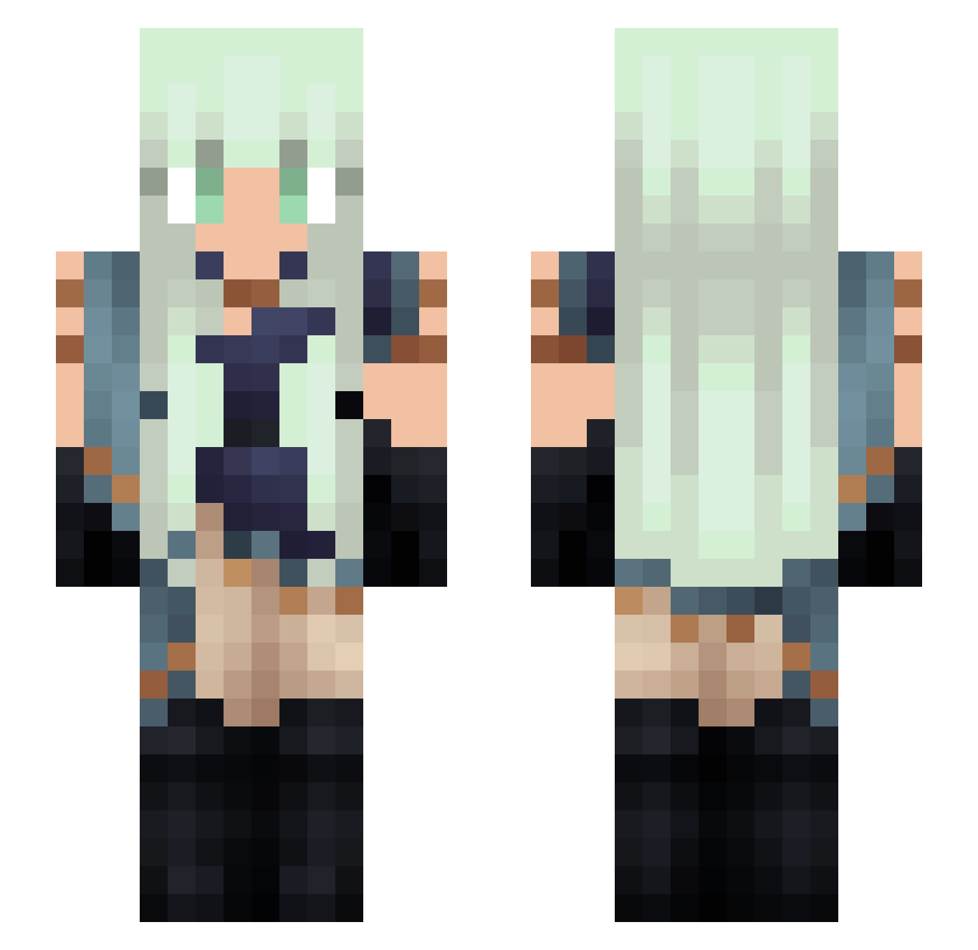 LazyLolz7000 Minecraft skin, front and back view