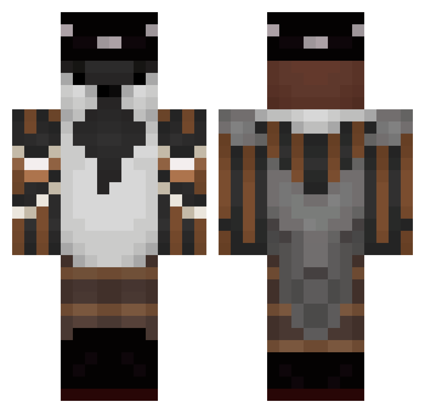 sparrowsanerd Minecraft skin, front and back view