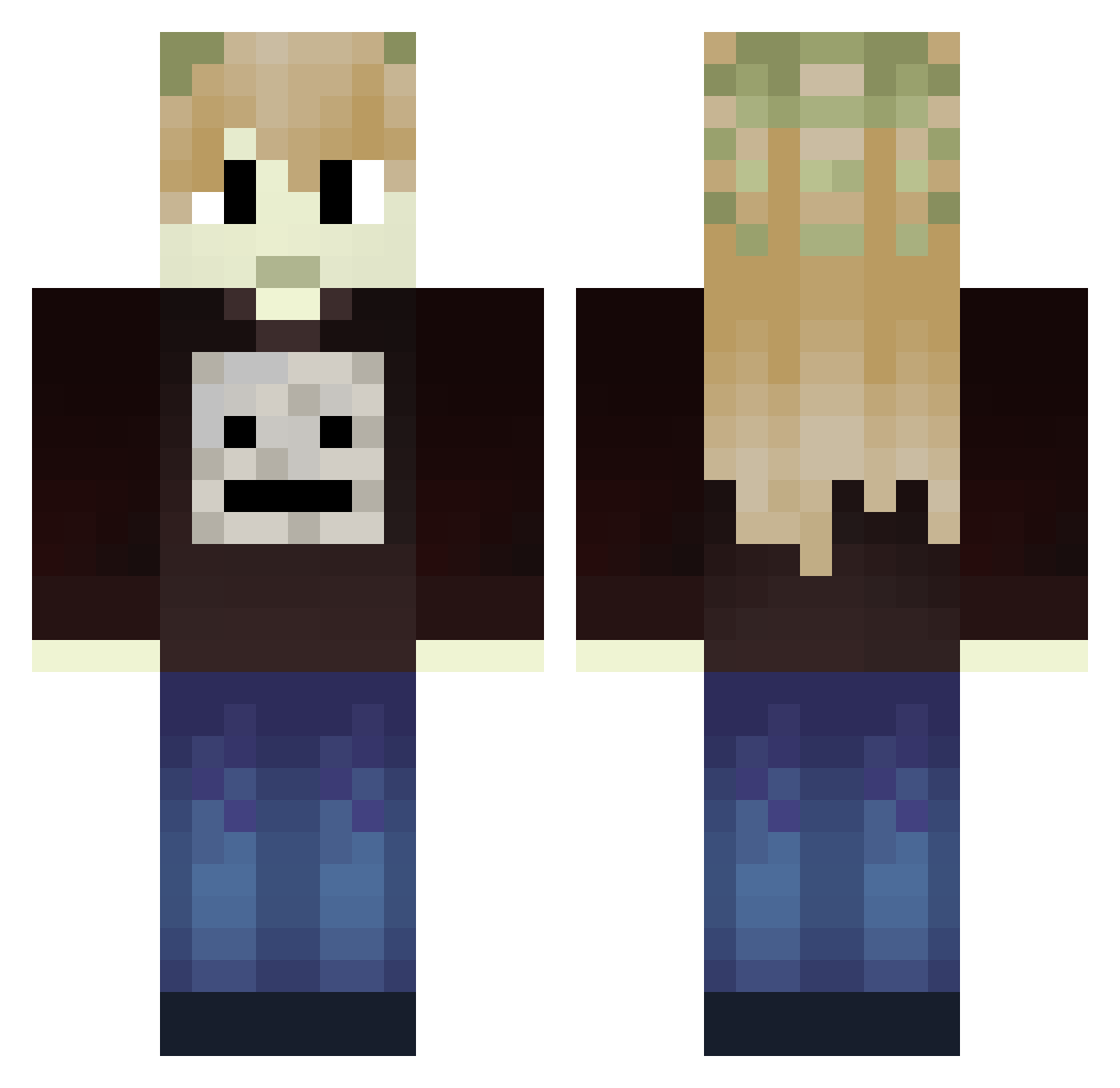 SCGE_ Minecraft skin, front and back view