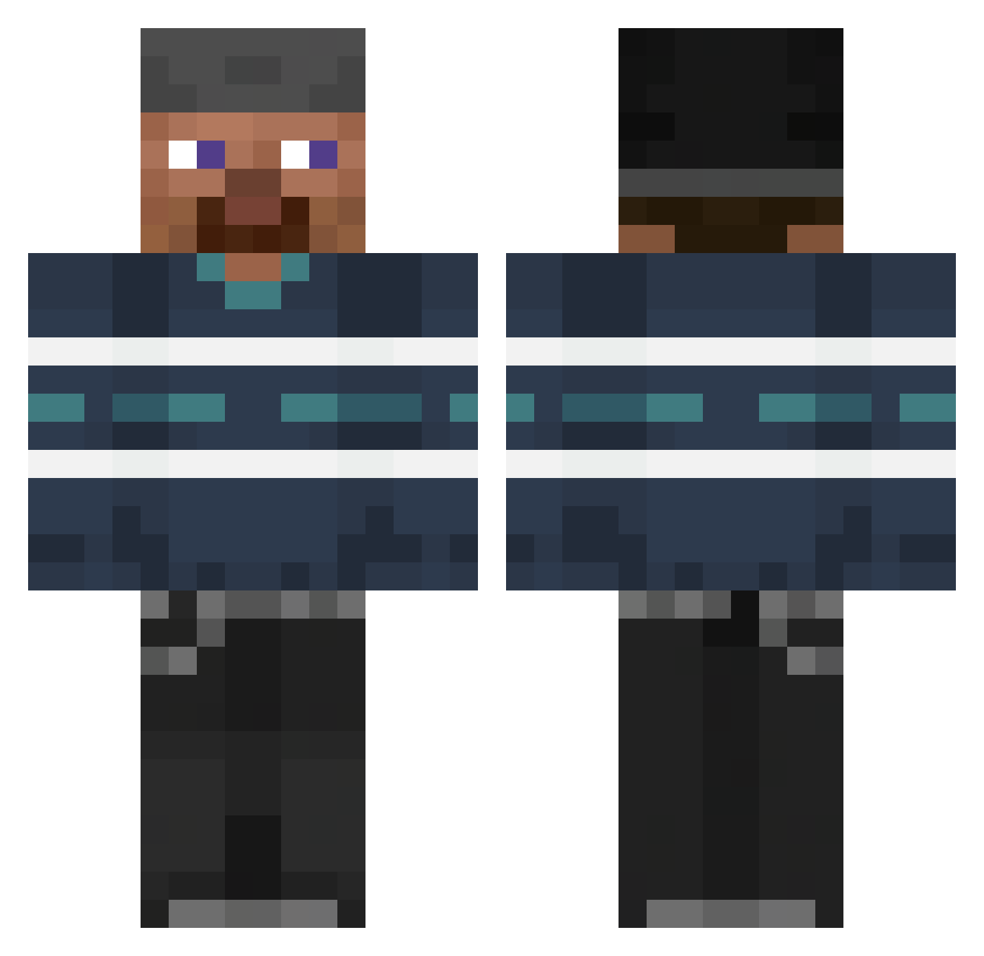 z7aquarius7z Minecraft skin, front and back view