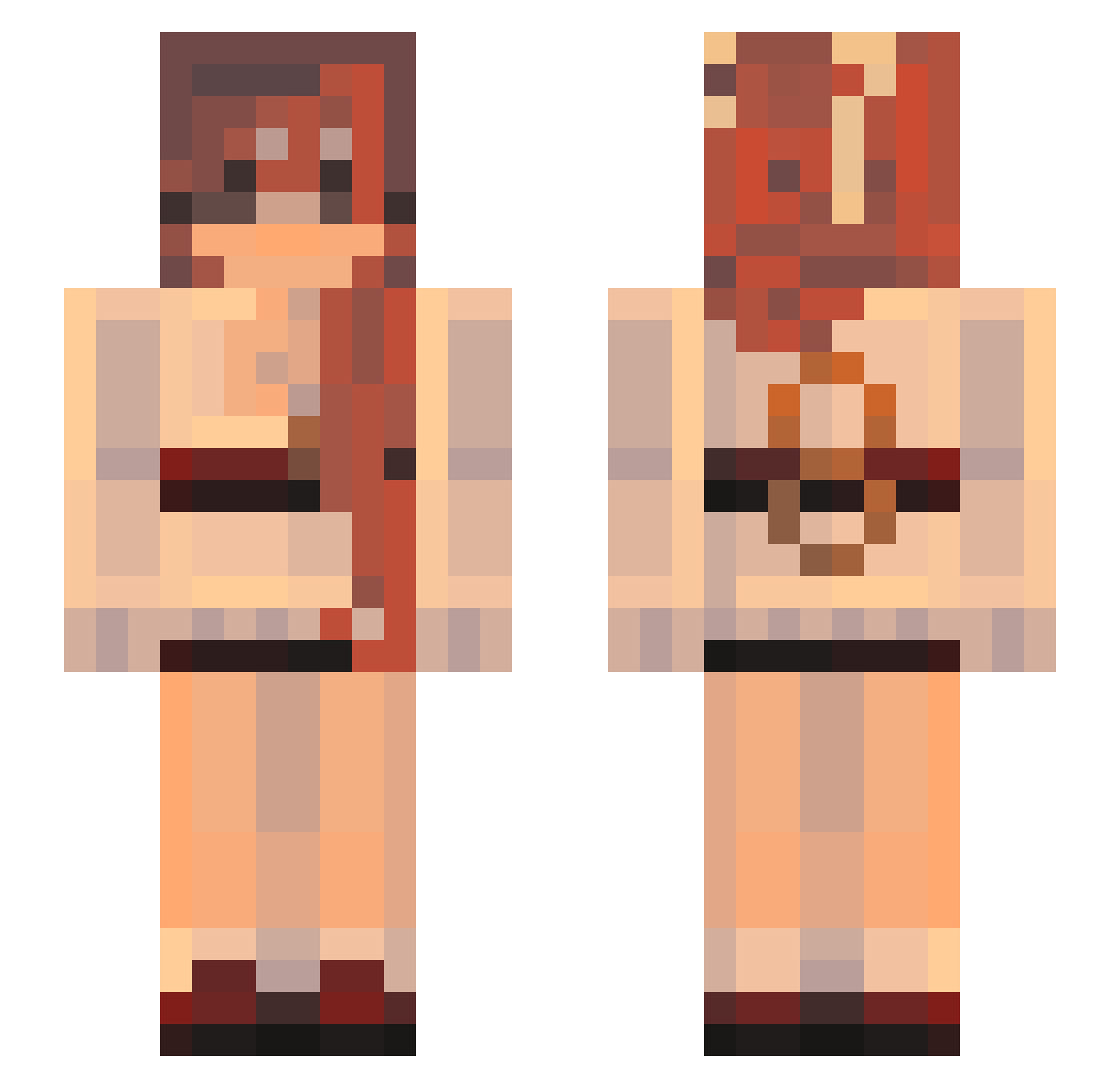 kevalhi Minecraft skin, front and back view