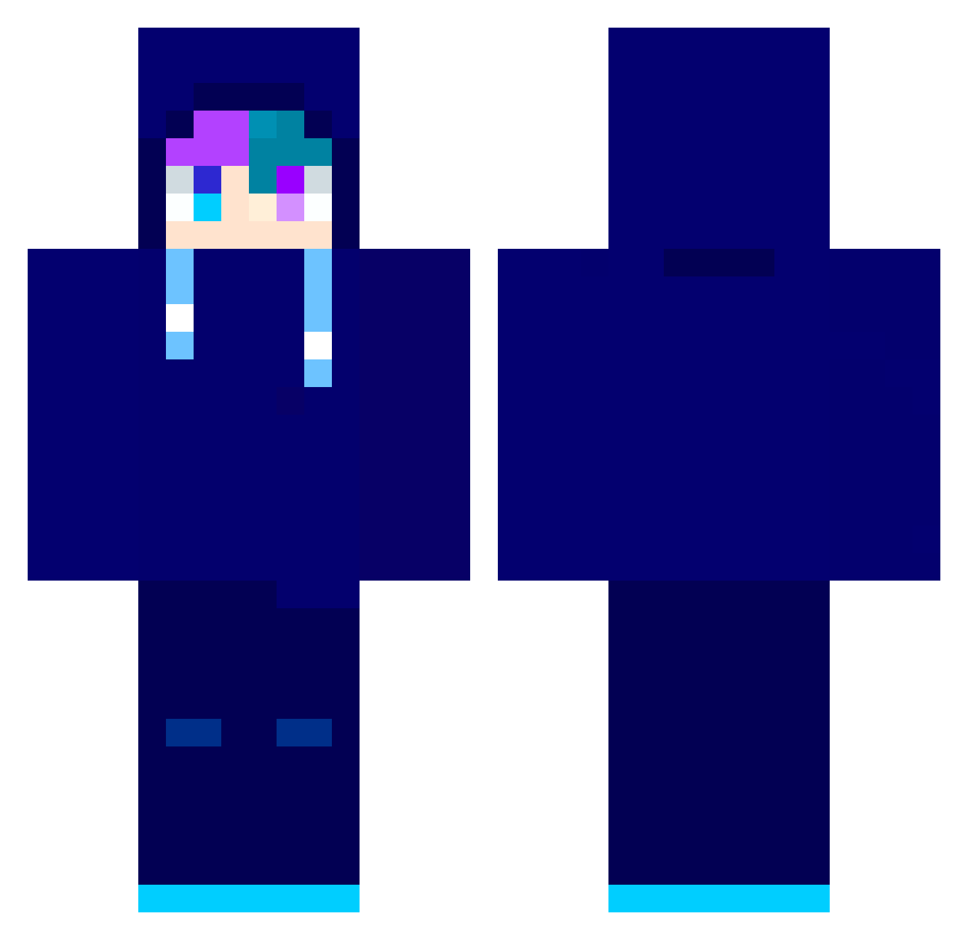 sky_shin Minecraft skin, front and back view