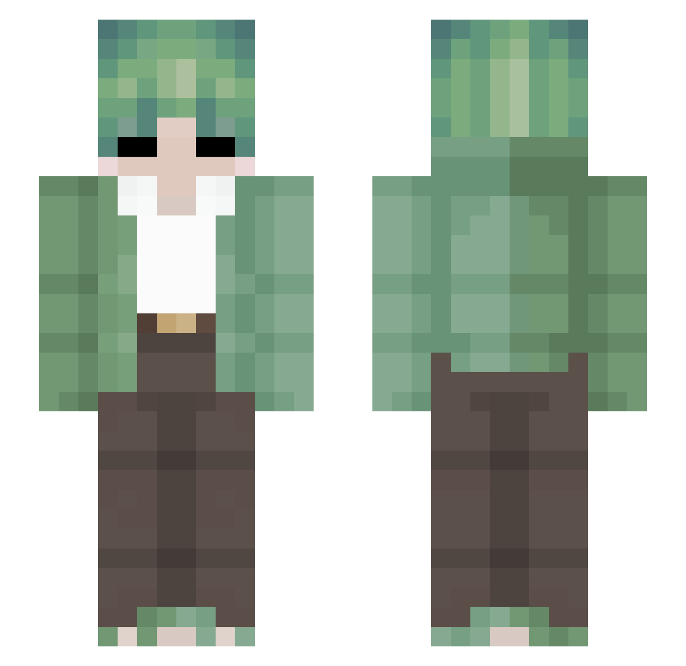 SunBricKarl Minecraft skin, front and back view