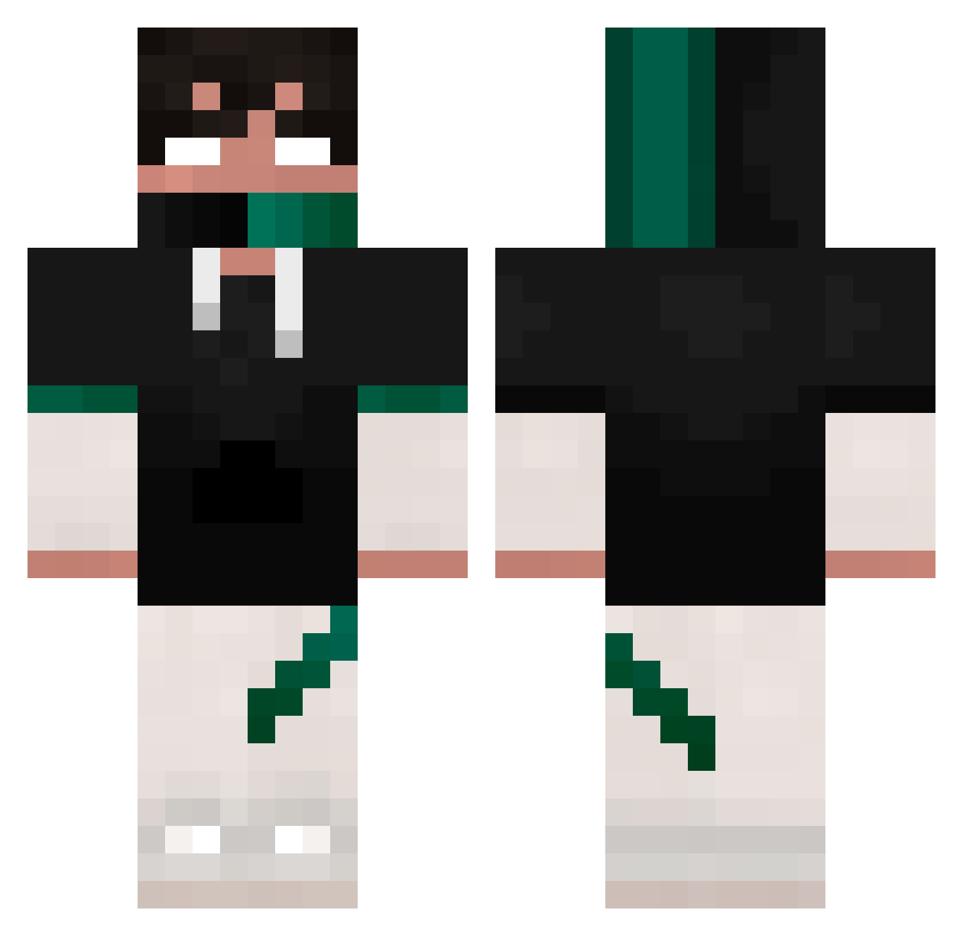 Serty27 Minecraft skin, front and back view