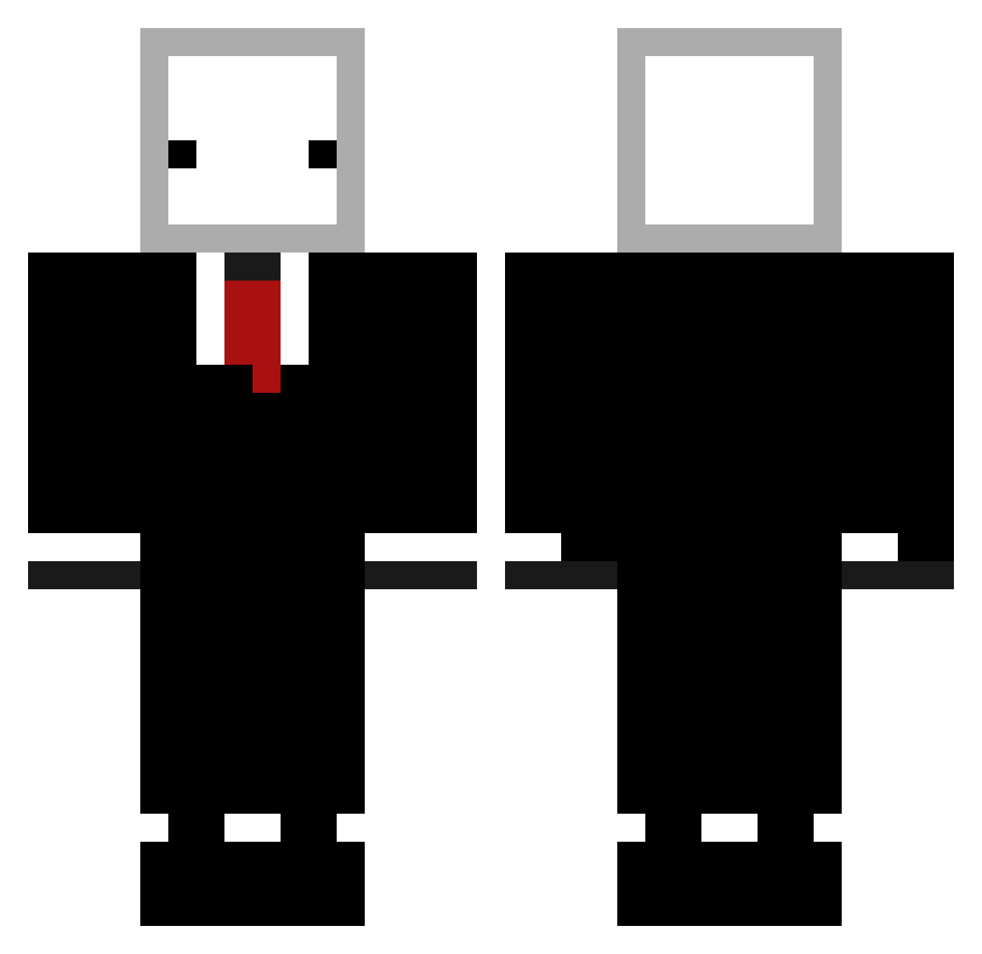DashHenry Minecraft skin, front and back view