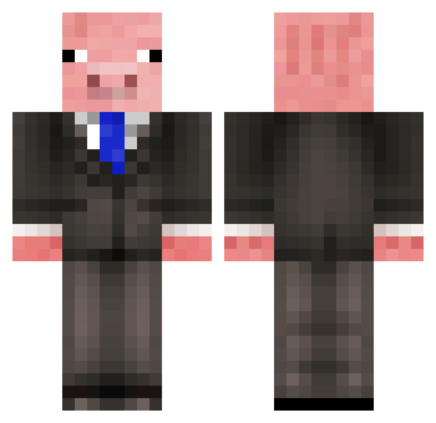 Watermelon1092 Minecraft skin, front and back view