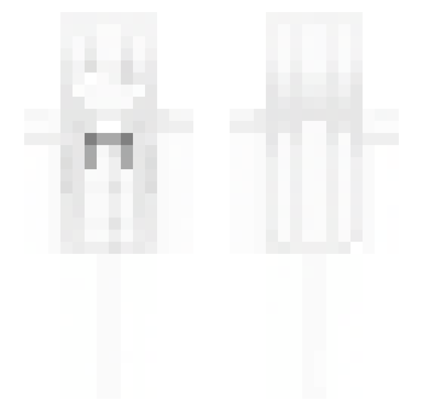 Yeluy Minecraft skin, front and back view