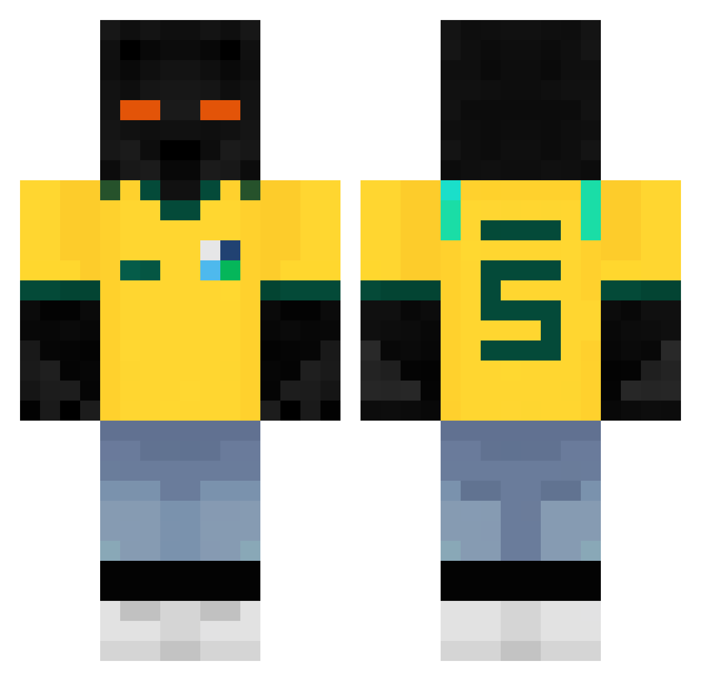 iJhxnys Minecraft skin, front and back view