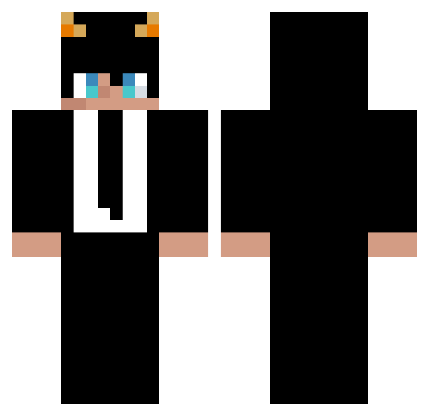 holasoycamilo Minecraft skin, front and back view