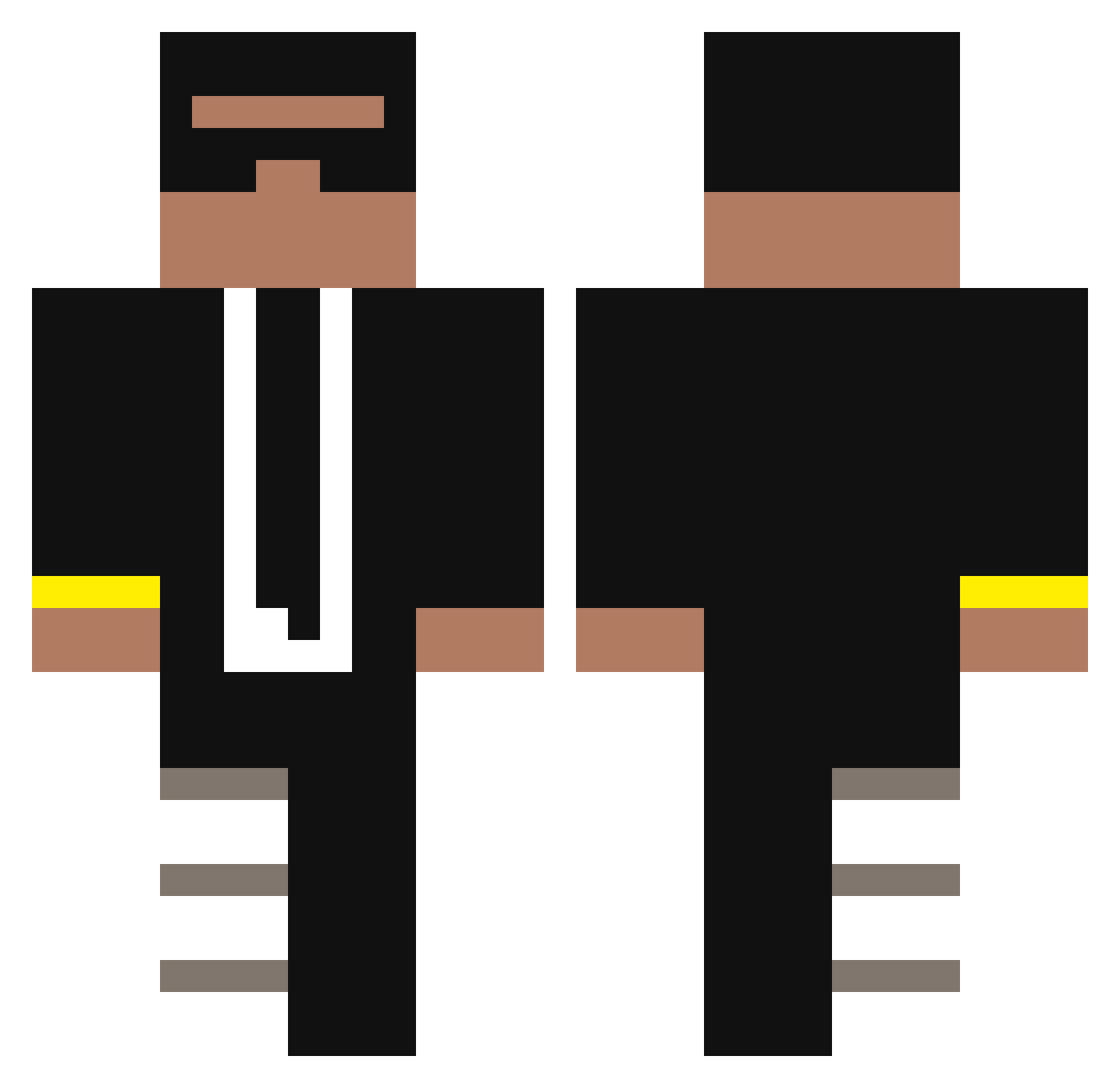 ALBATHROSD Minecraft skin, front and back view