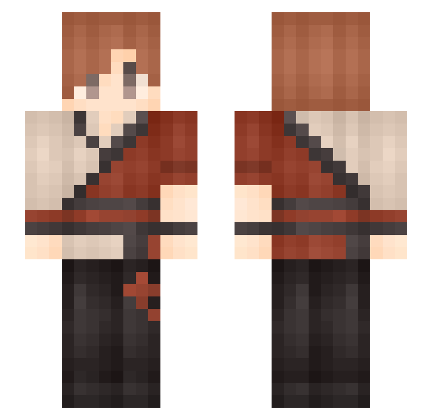 Kevin5869 Minecraft skin, front and back view