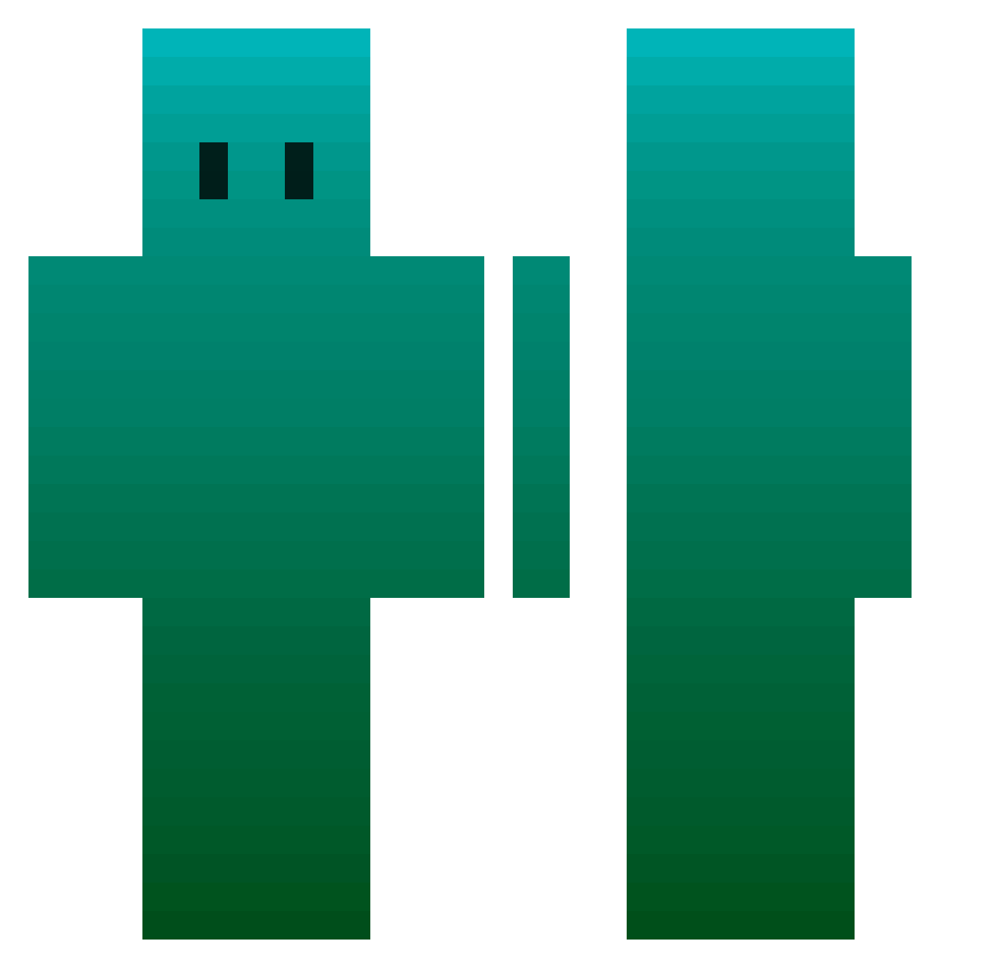 xoofloo Minecraft skin, front and back view