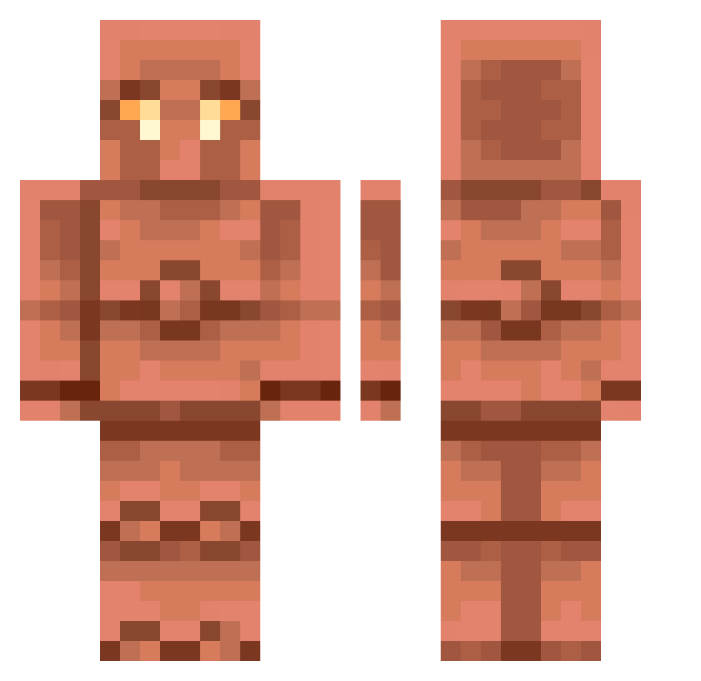 kylenu Minecraft skin, front and back view