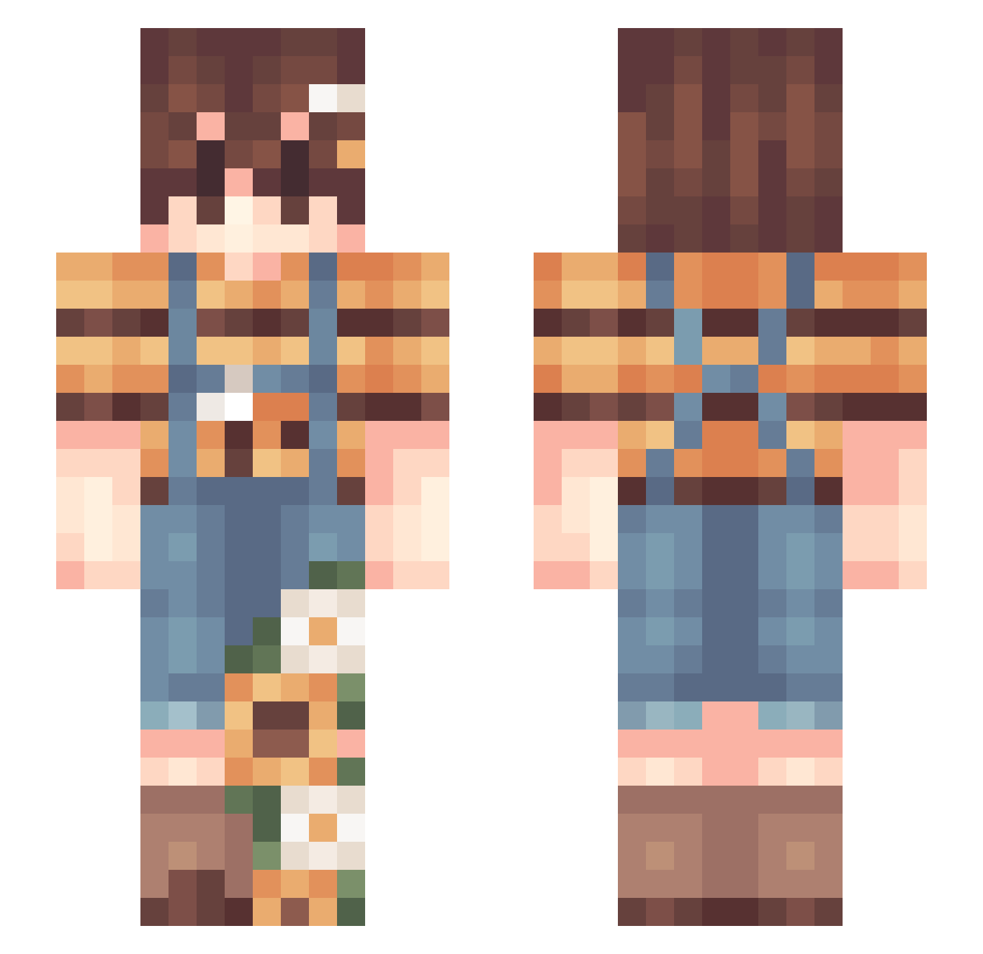 Sam_The_Bunny Minecraft skin, front and back view