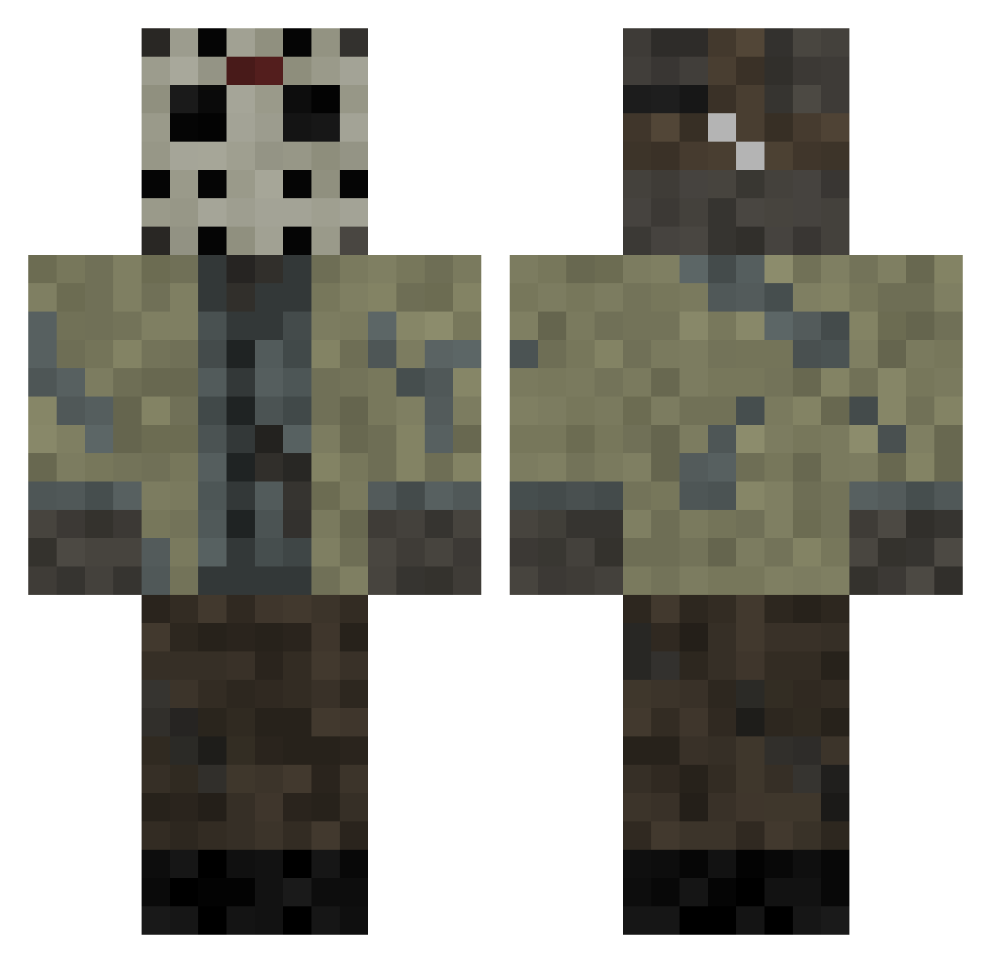 suutt Minecraft skin, front and back view