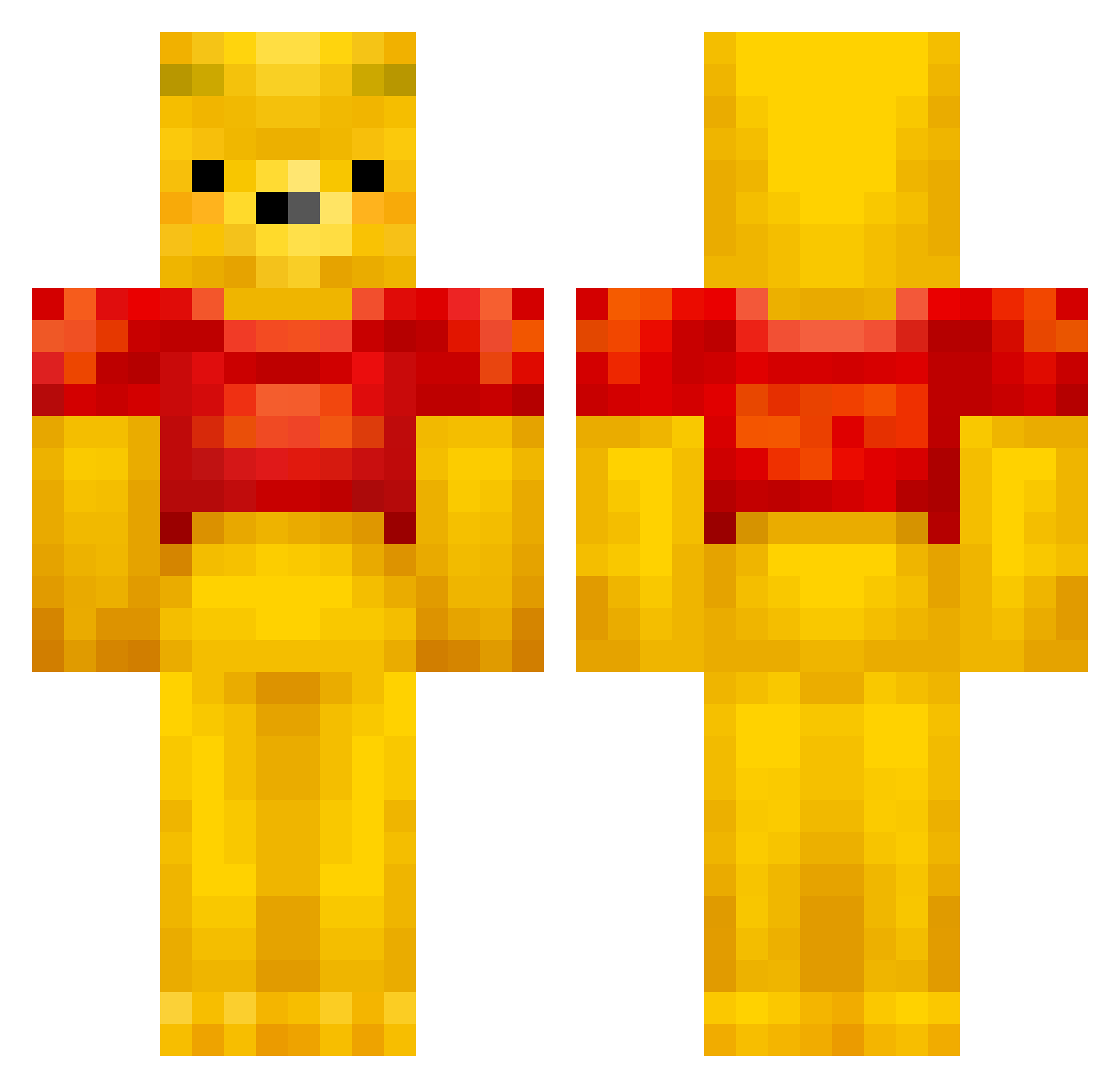 mosquicho Minecraft skin, front and back view