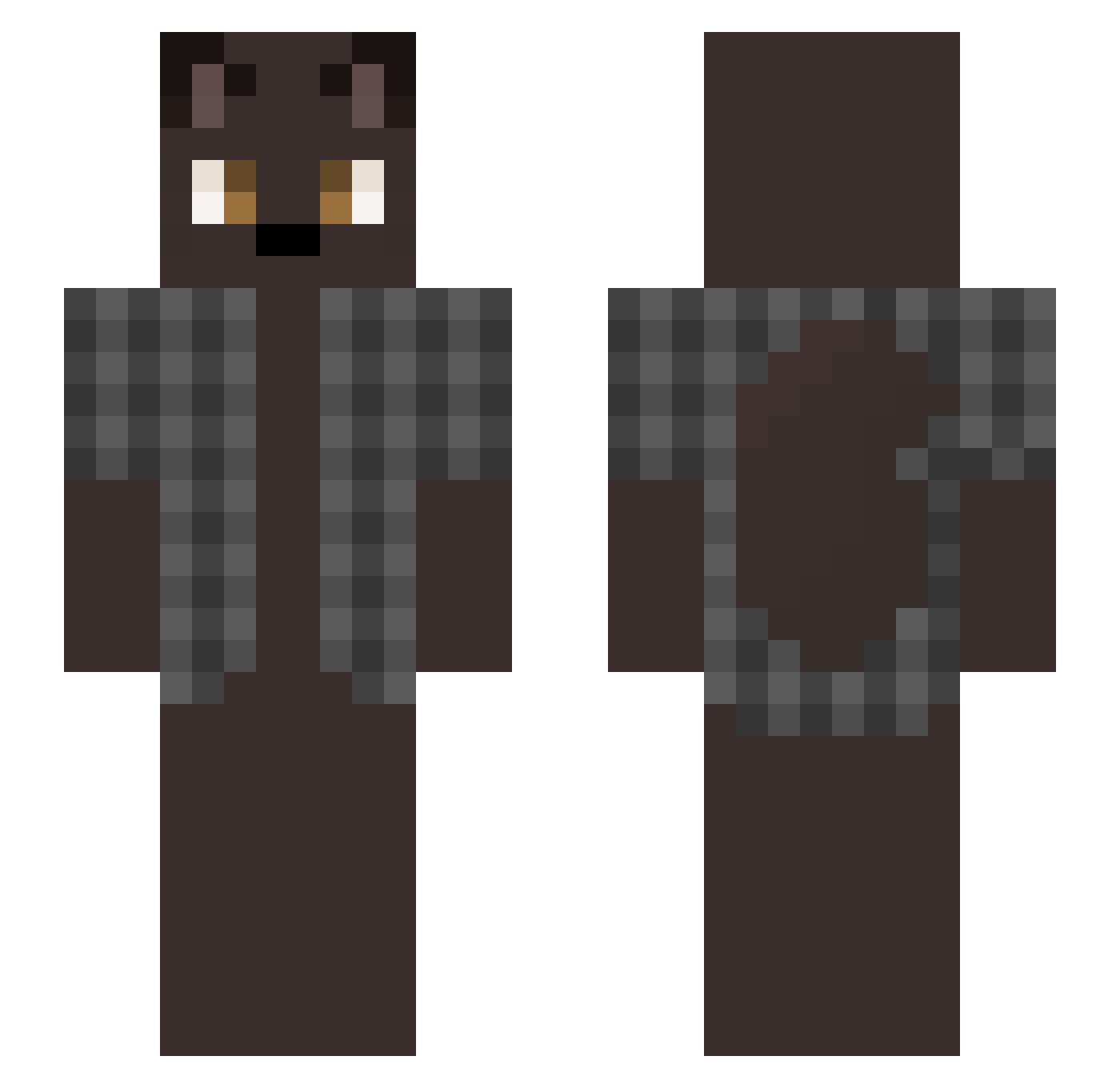 Waira_ Minecraft skin, front and back view