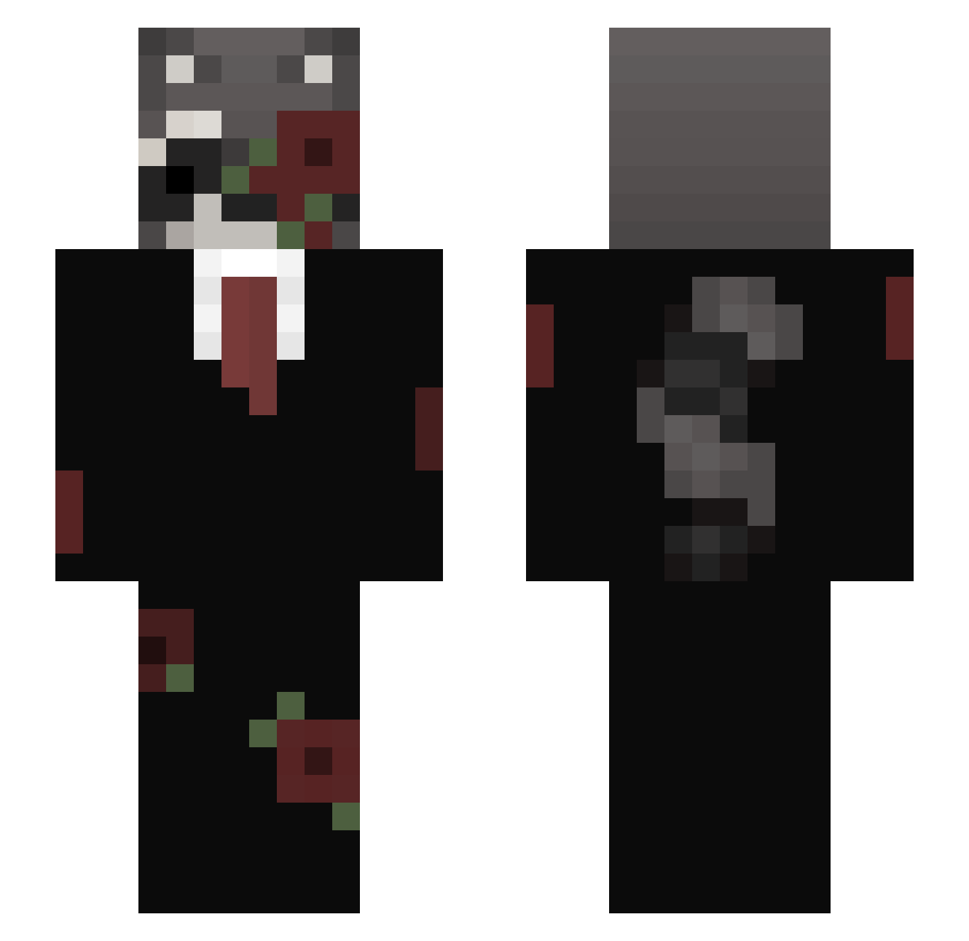 Cloudy_Zoo Minecraft skin, front and back view