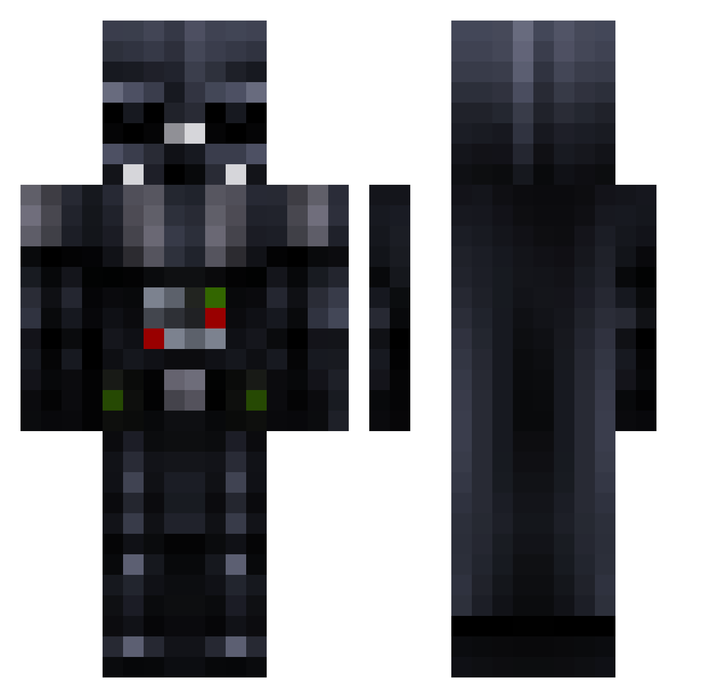 DRMCFASTMAG Minecraft skin, front and back view