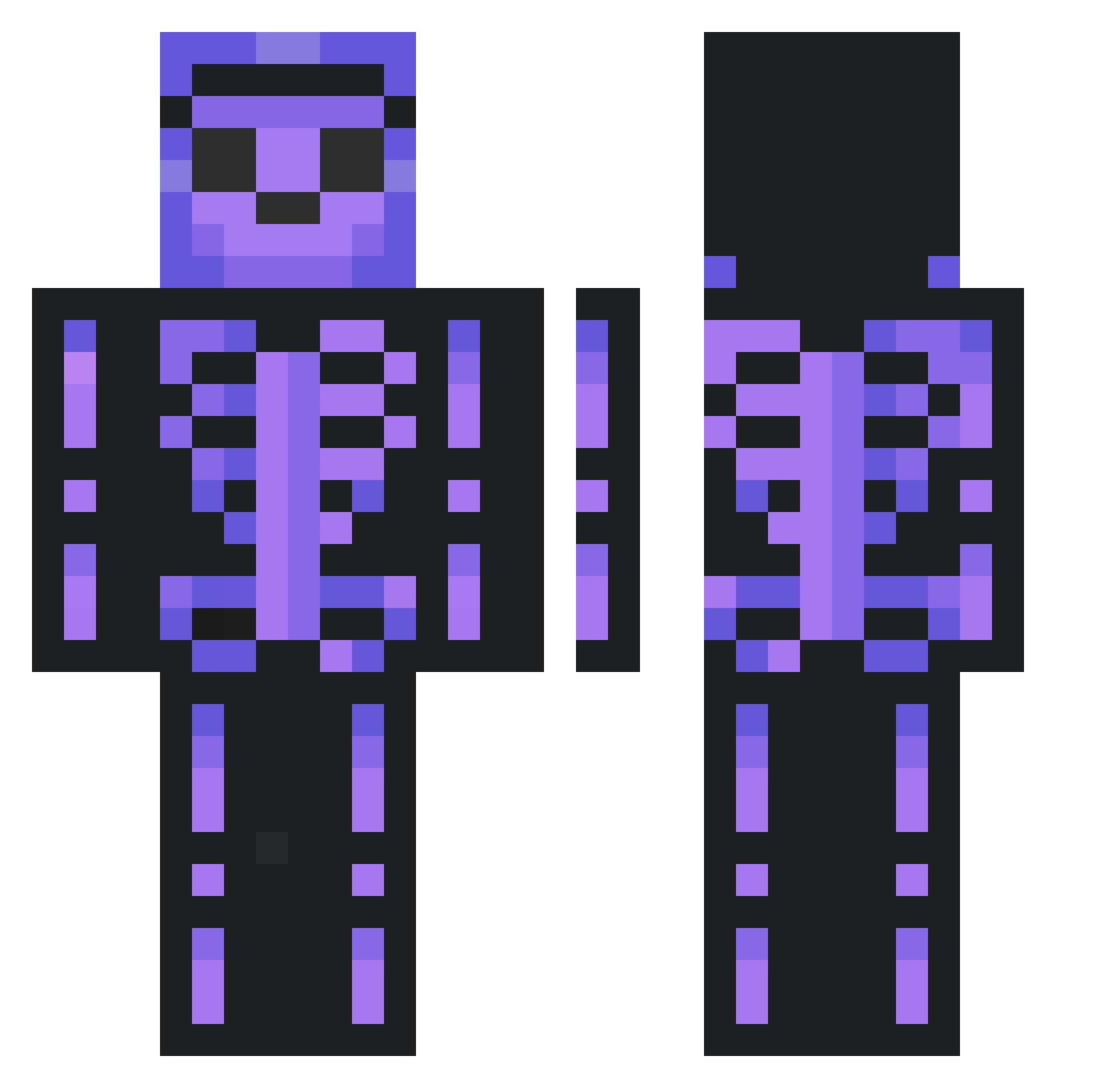 SarahLover_187 Minecraft skin, front and back view