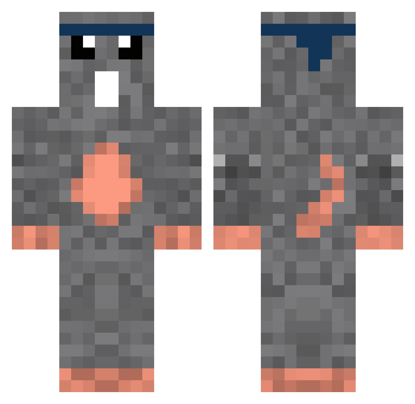 iDaann Minecraft skin, front and back view