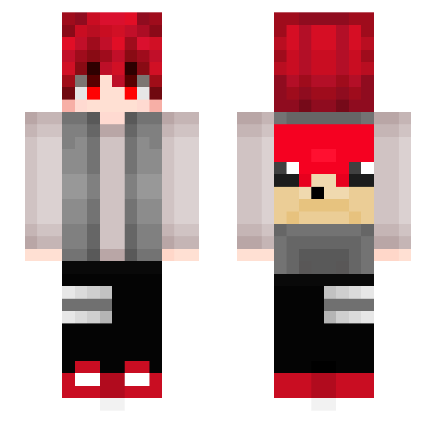 iPurpleYou Minecraft skin, front and back view