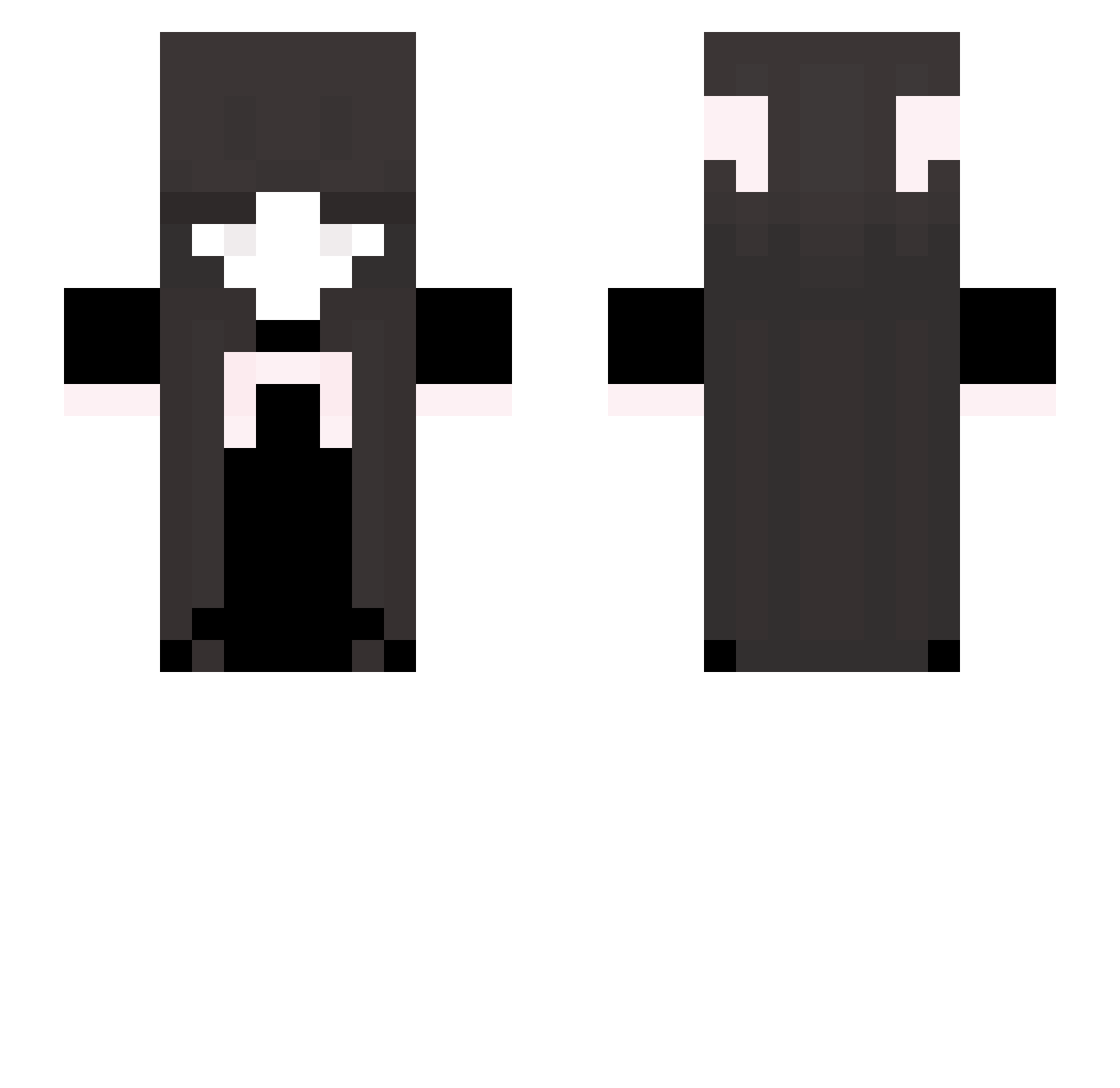naivezee Minecraft skin, front and back view