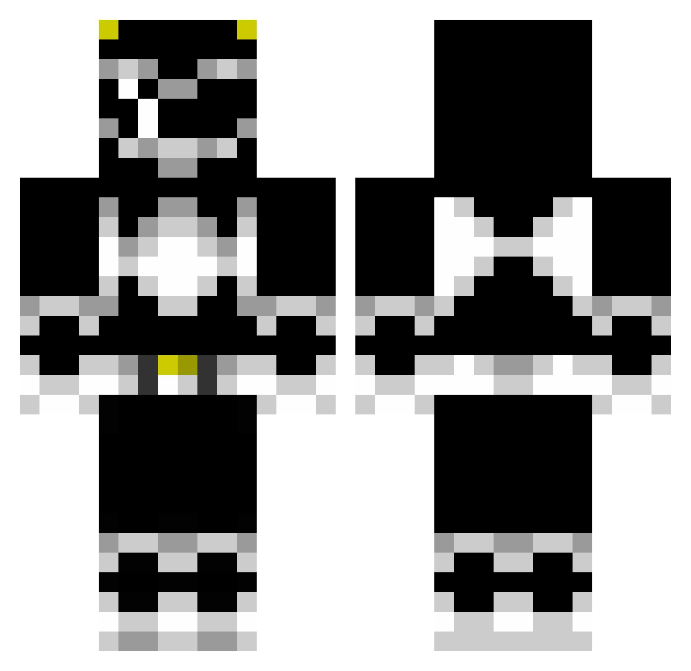 oldloser101 Minecraft skin, front and back view