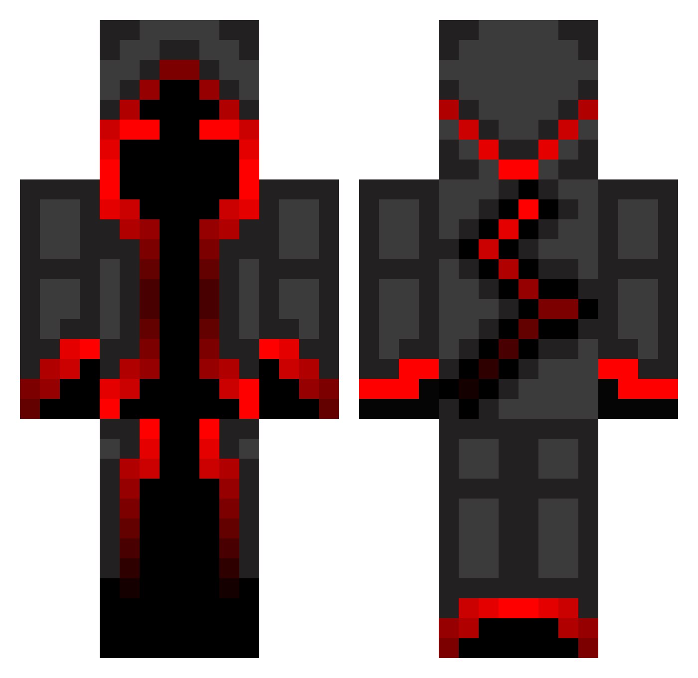 Charita Minecraft skin, front and back view