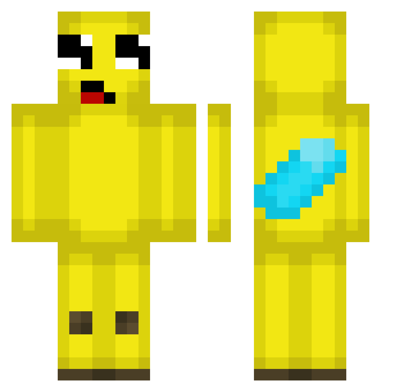 xyLucaxz Minecraft skin, front and back view