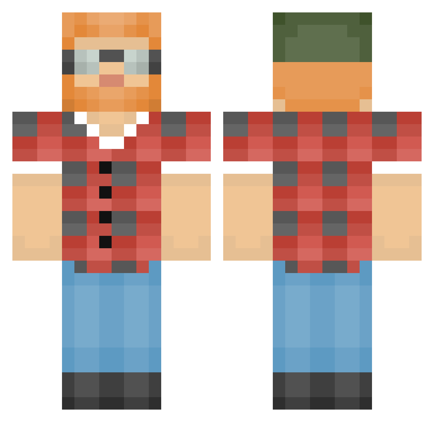 Midas_808 Minecraft skin, front and back view