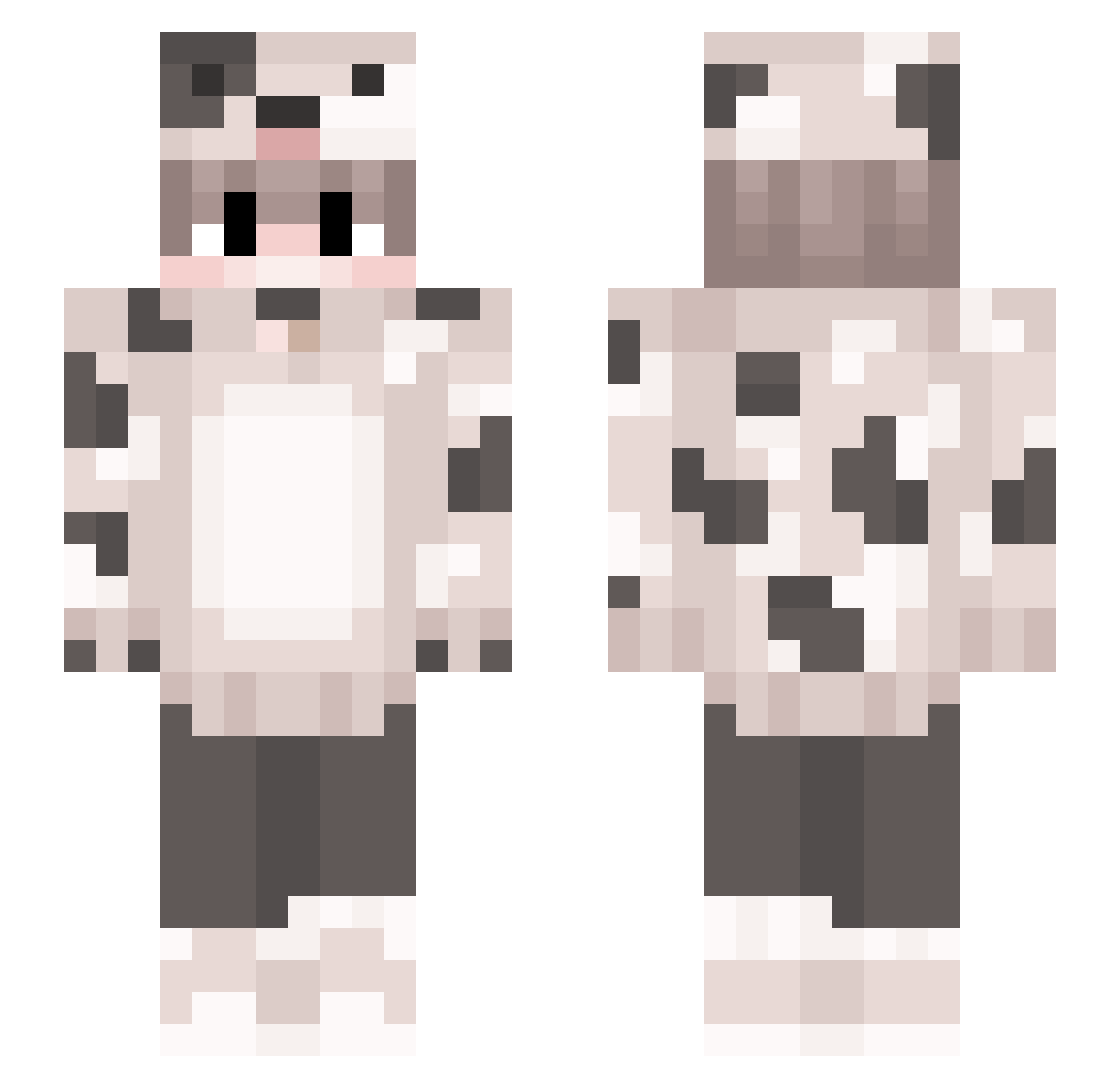 Zeldron115 Minecraft skin, front and back view