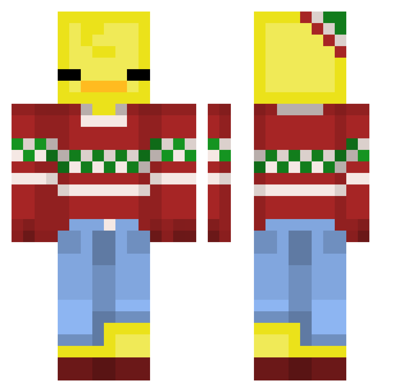 iggiPak4 Minecraft skin, front and back view