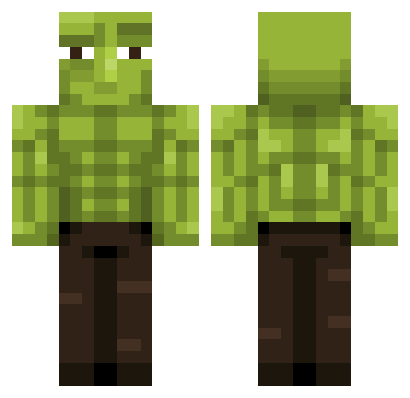 KraljKlosara Minecraft skin, front and back view