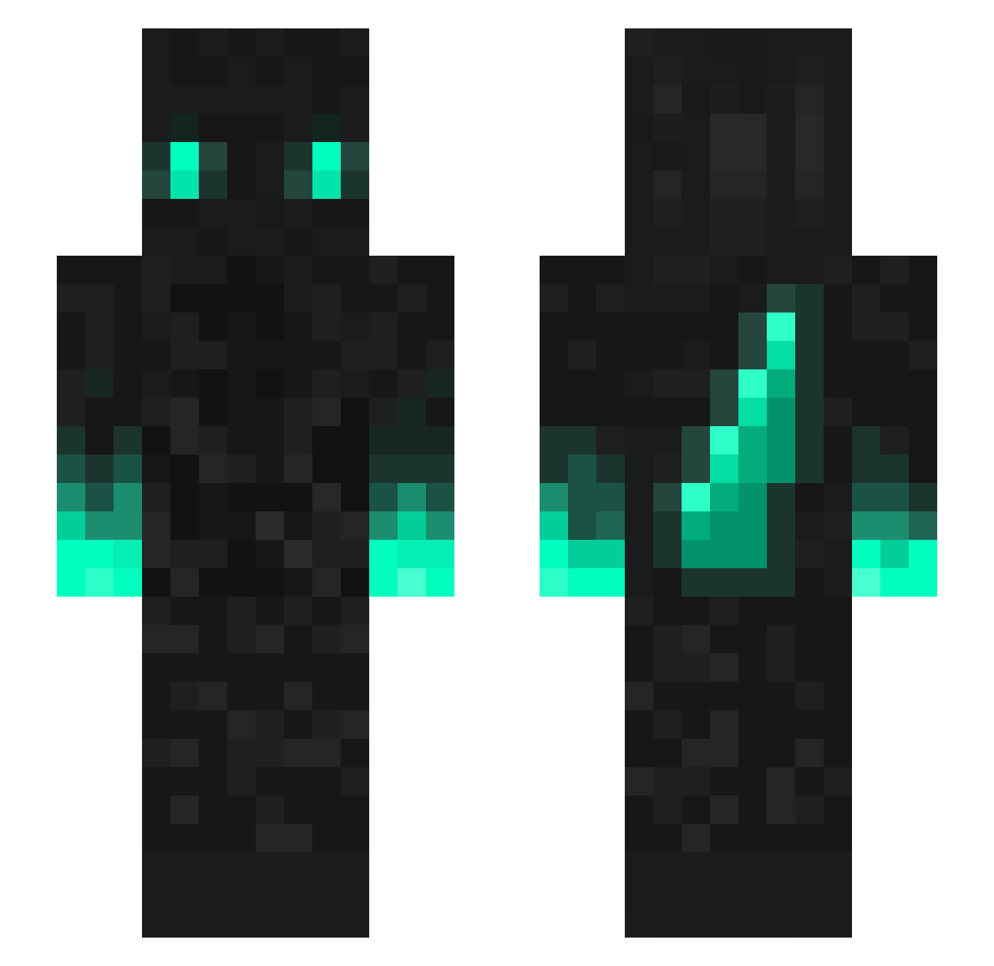 thorkthork Minecraft skin, front and back view